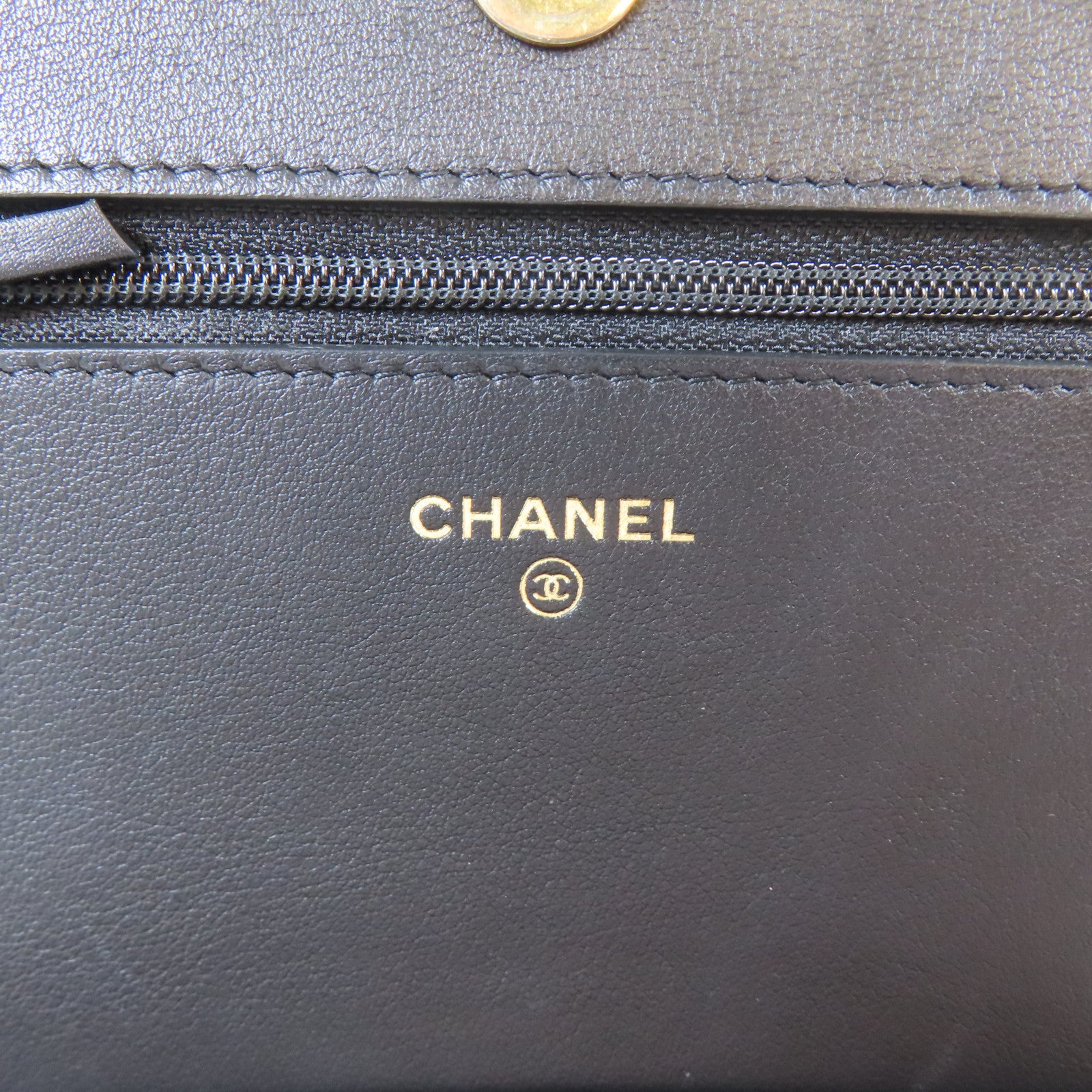 CHANEL 【激減優惠】菱格羊皮皮革Boy WOC Wallet On Chain金扣鏈帶肩背袋黑色