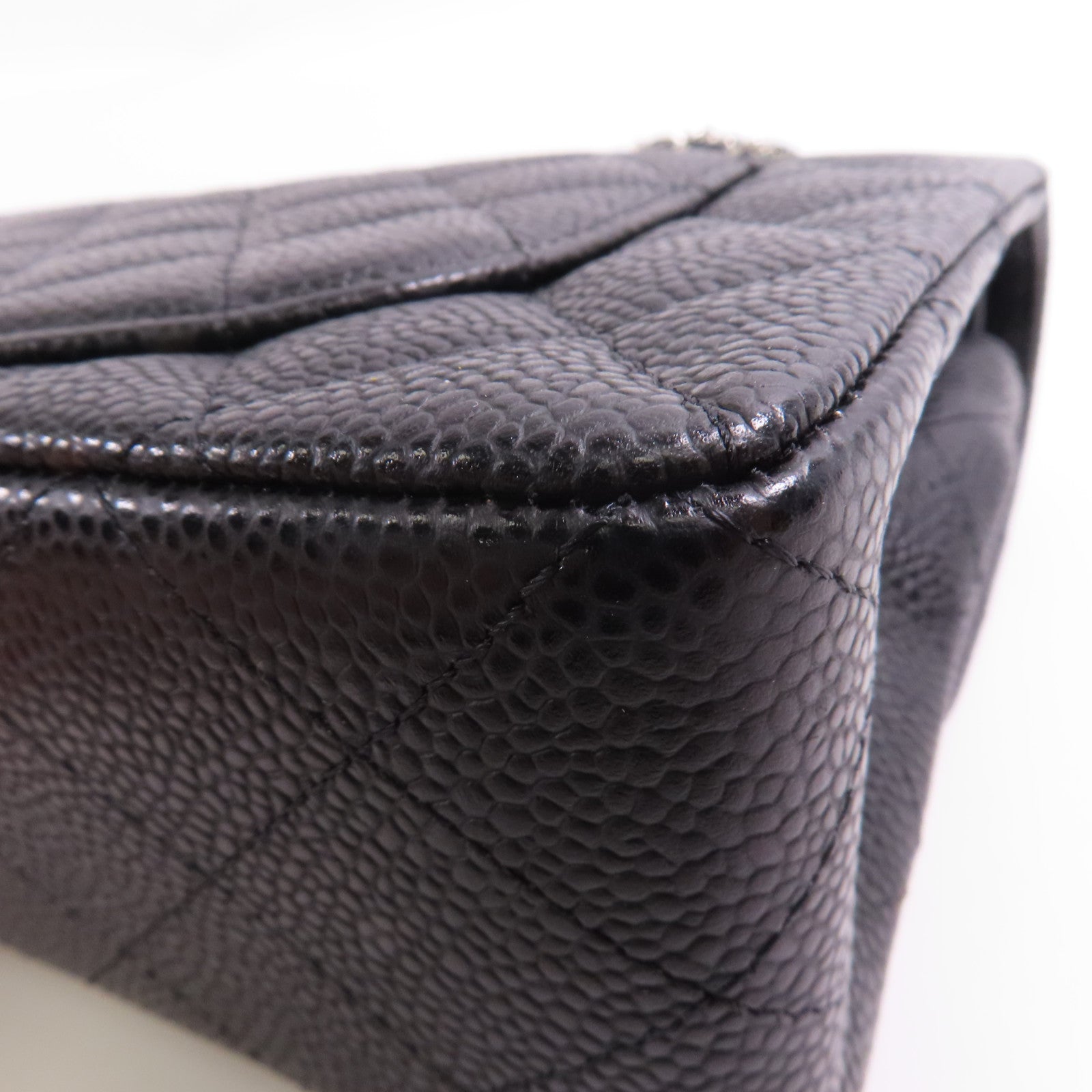 CHANEL 牛皮皮革Classic 23銀扣鏈帶肩背袋