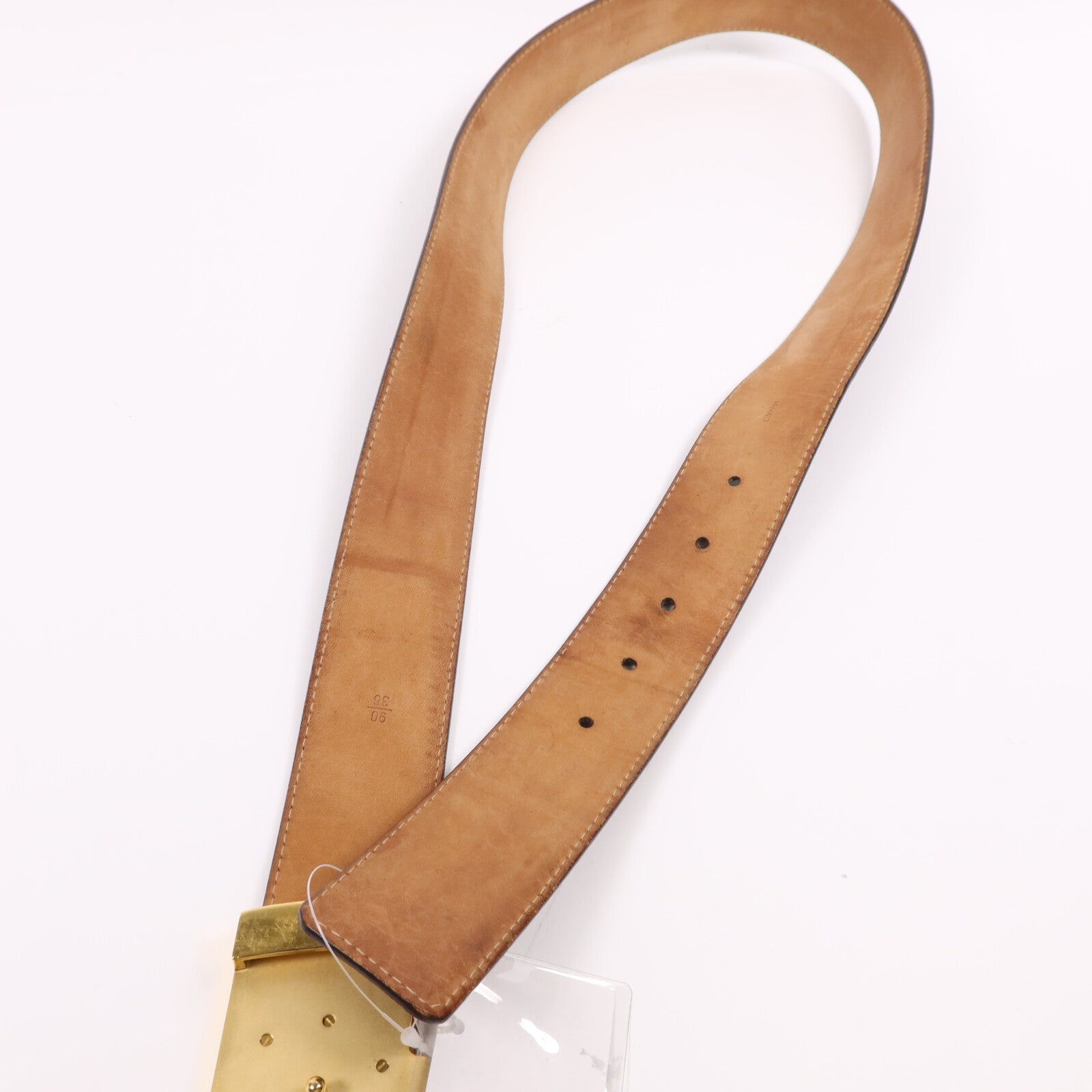 LOUIS VUITTON Monogram Belt 90cm金扣皮帶