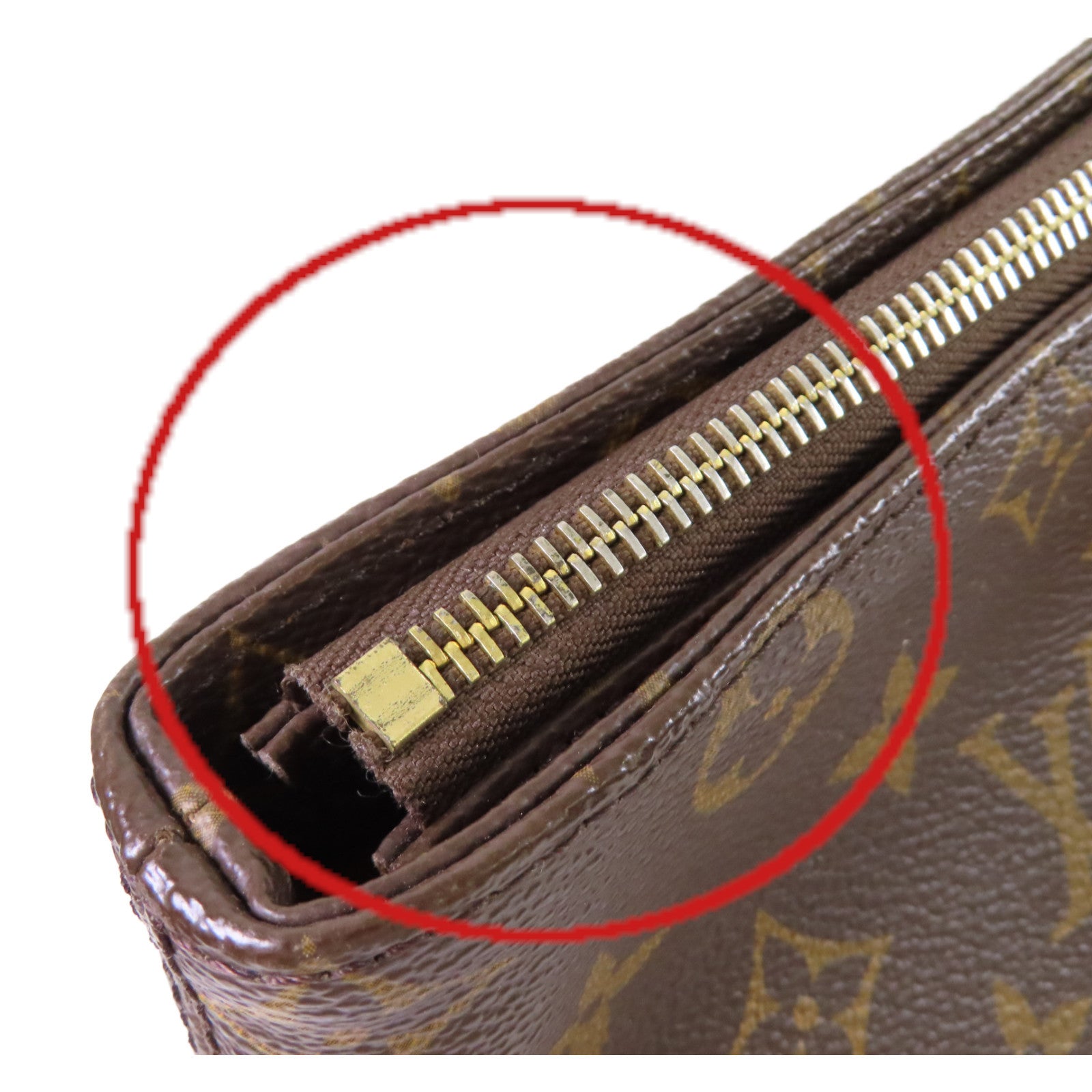 LOUIS VUITTON Monogram Cabas Mezzo Tote Bag金扣肩背袋啡色