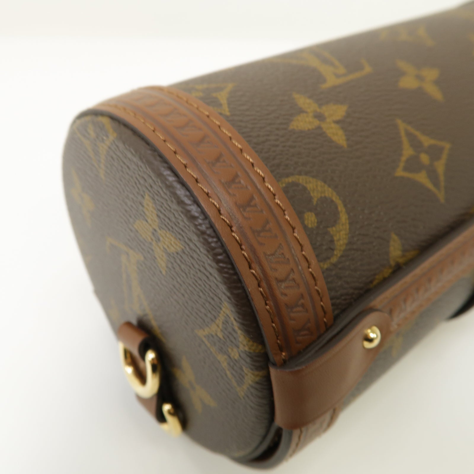 LOUIS VUITTON Monogram Papillon Trunk金扣手挽肩背兩用袋棕色