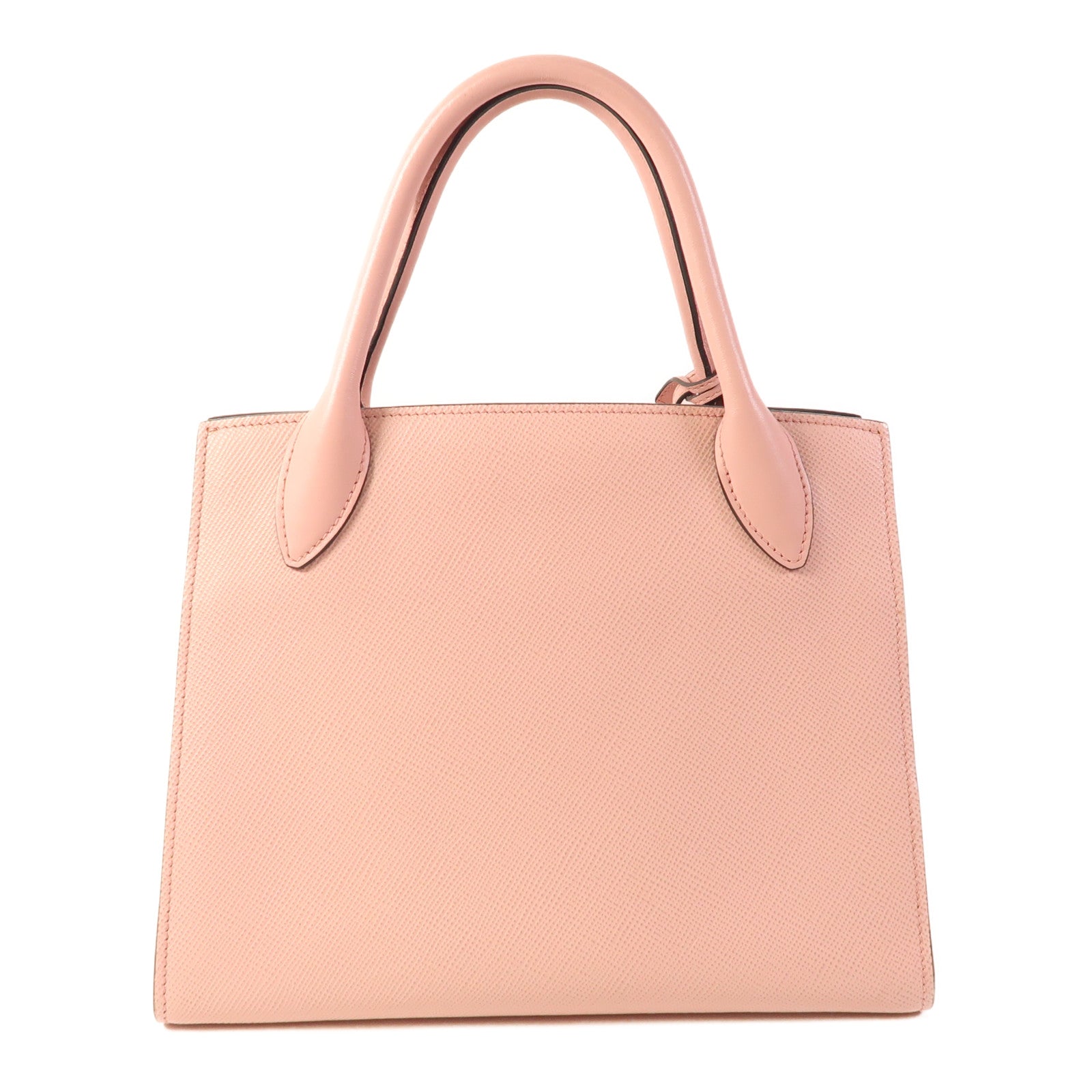 PRADA Saffiano皮革Monochrome金扣手挽肩背兩用袋