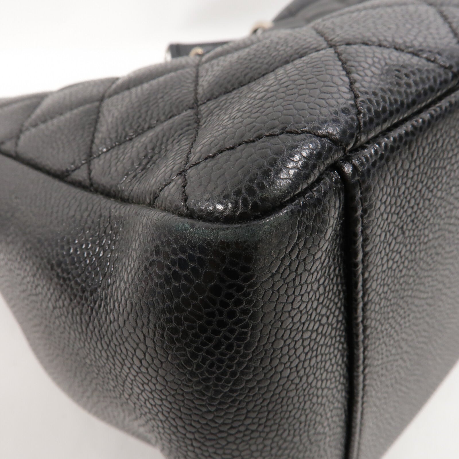 CHANEL 牛皮皮革GST Grand Shopping Tote Bag鏈帶肩背袋