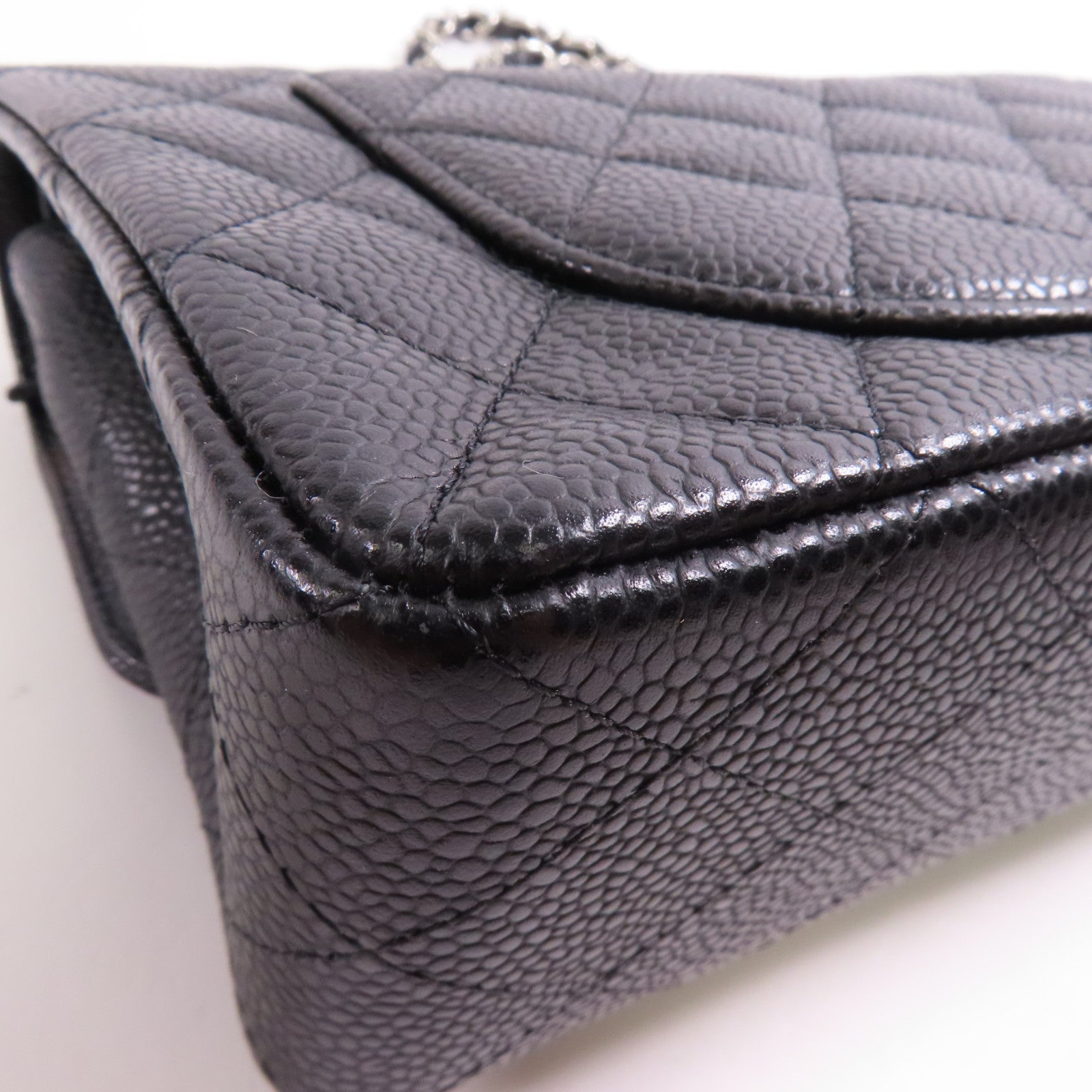 CHANEL 牛皮皮革Classic 23銀扣鏈帶肩背袋