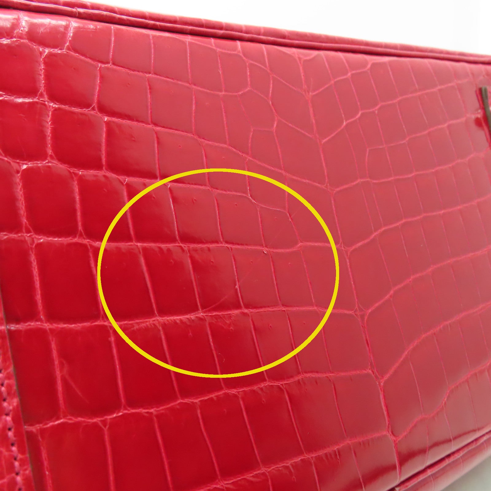 HERMES 【激減優惠】鱷魚皮革Birkin 30手挽袋法拉利紅色