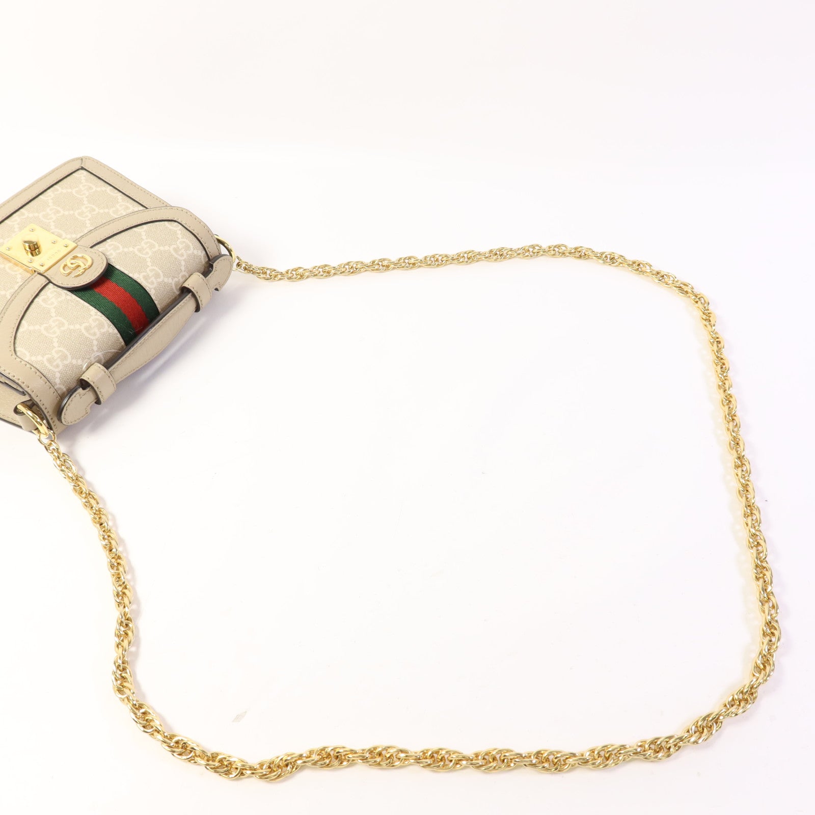 GUCCI 塗層帆布Ophidia GG Mini 2Way金扣手挽肩背兩用袋