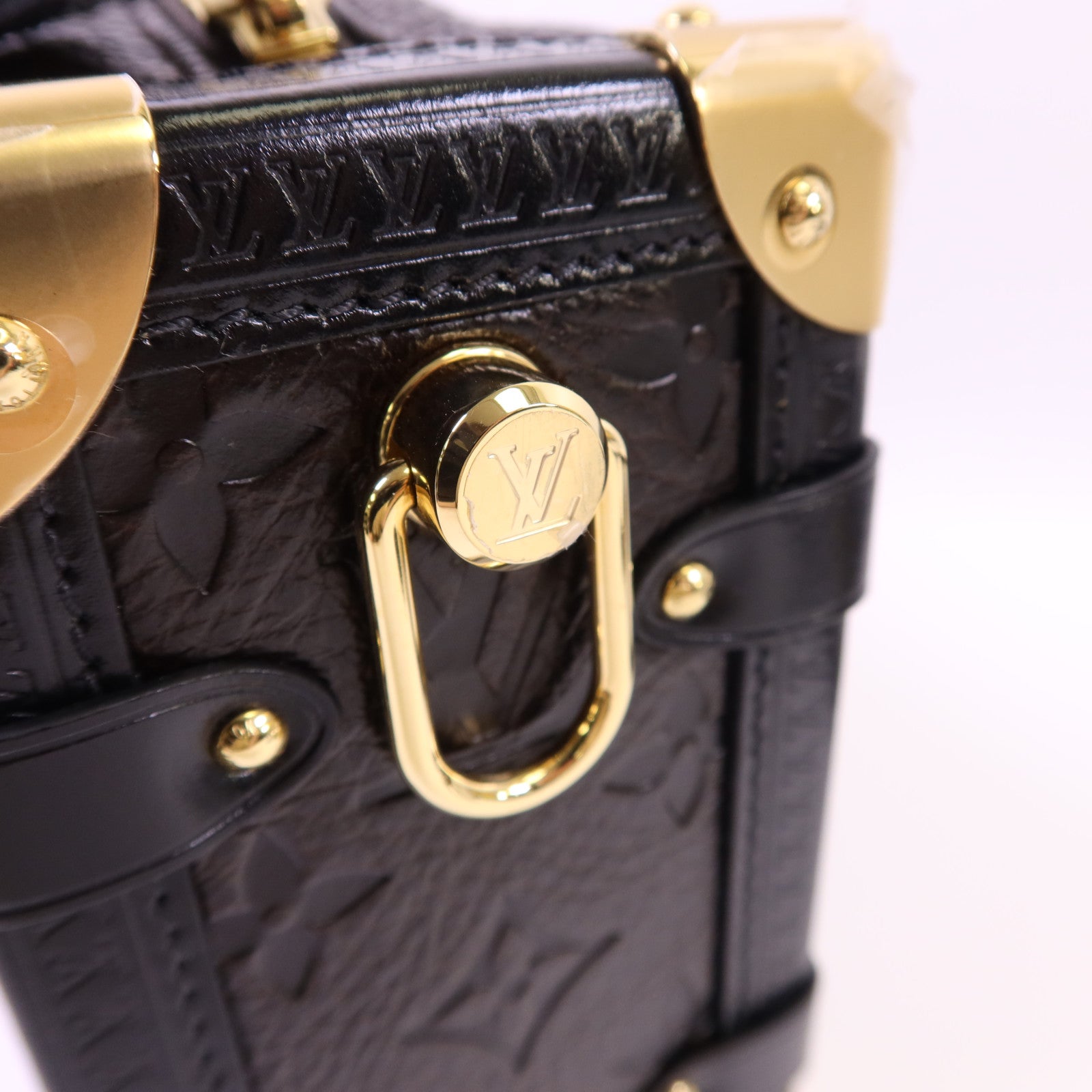 LOUIS VUITTON Monogram Saga Side Trunk MM金扣手挽肩背兩用袋