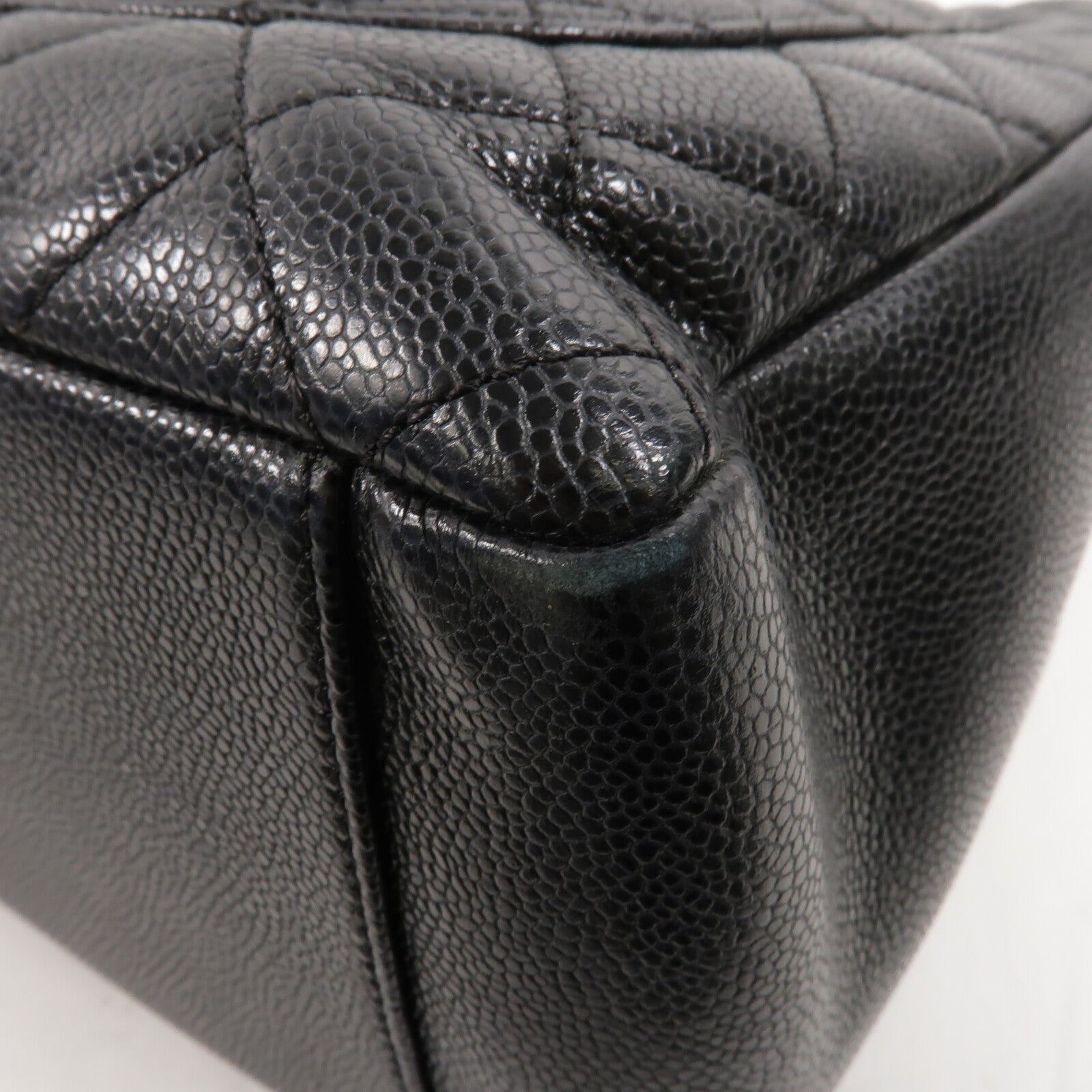CHANEL 牛皮皮革GST Grand Shopping Tote Bag鏈帶肩背袋