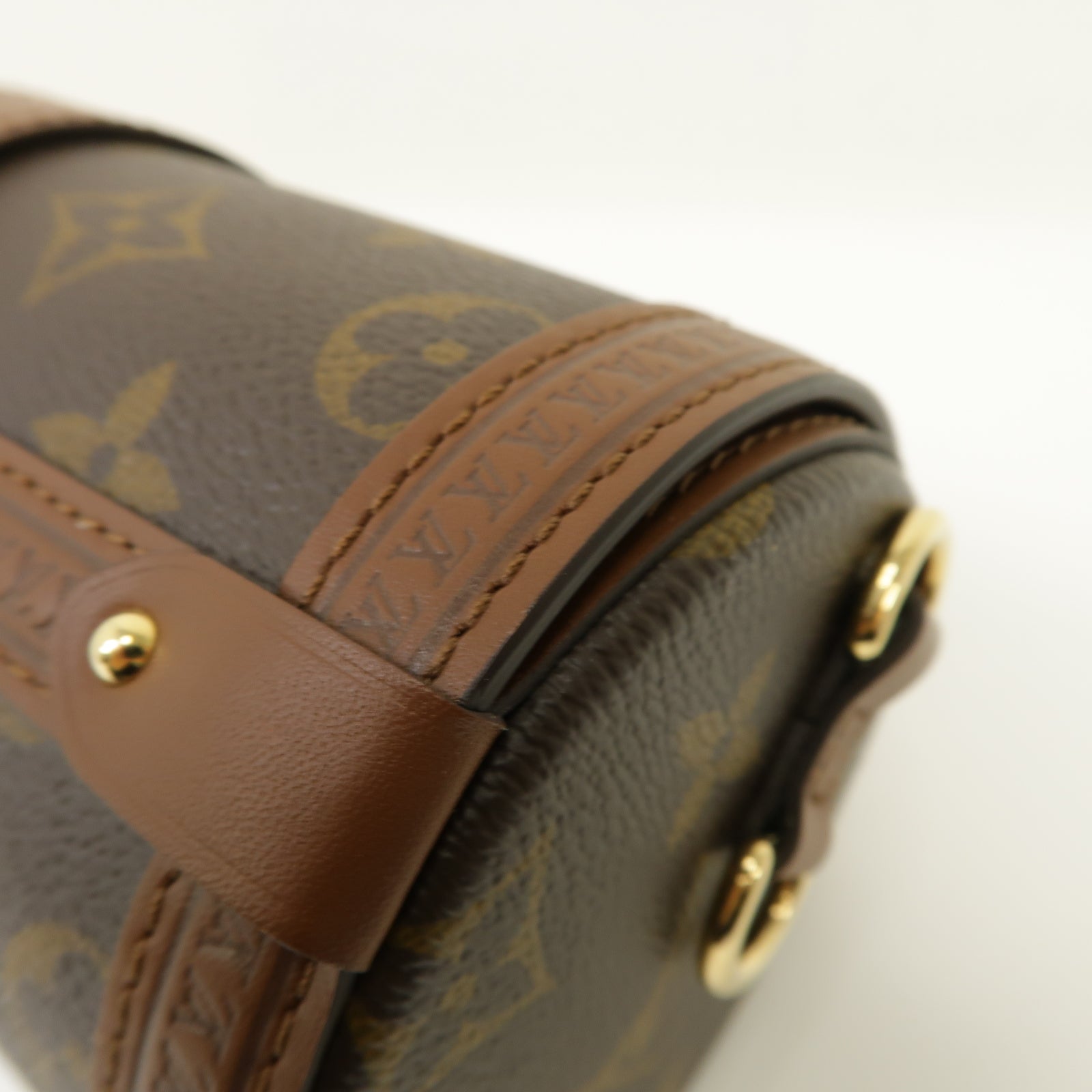 LOUIS VUITTON Monogram Papillon Trunk金扣手挽肩背兩用袋棕色
