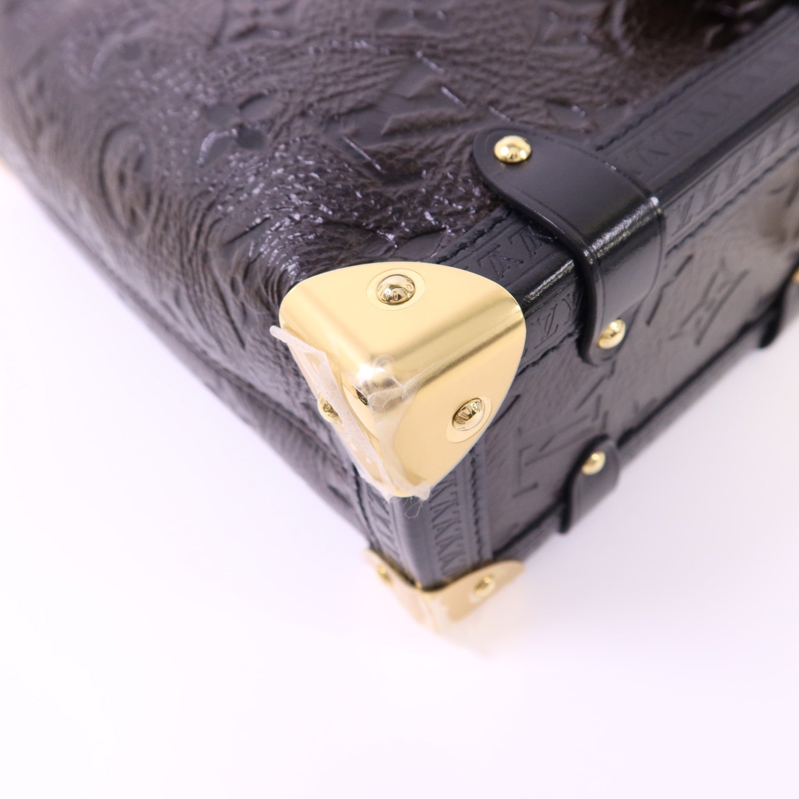 LOUIS VUITTON Monogram Saga Side Trunk MM金扣手挽肩背兩用袋