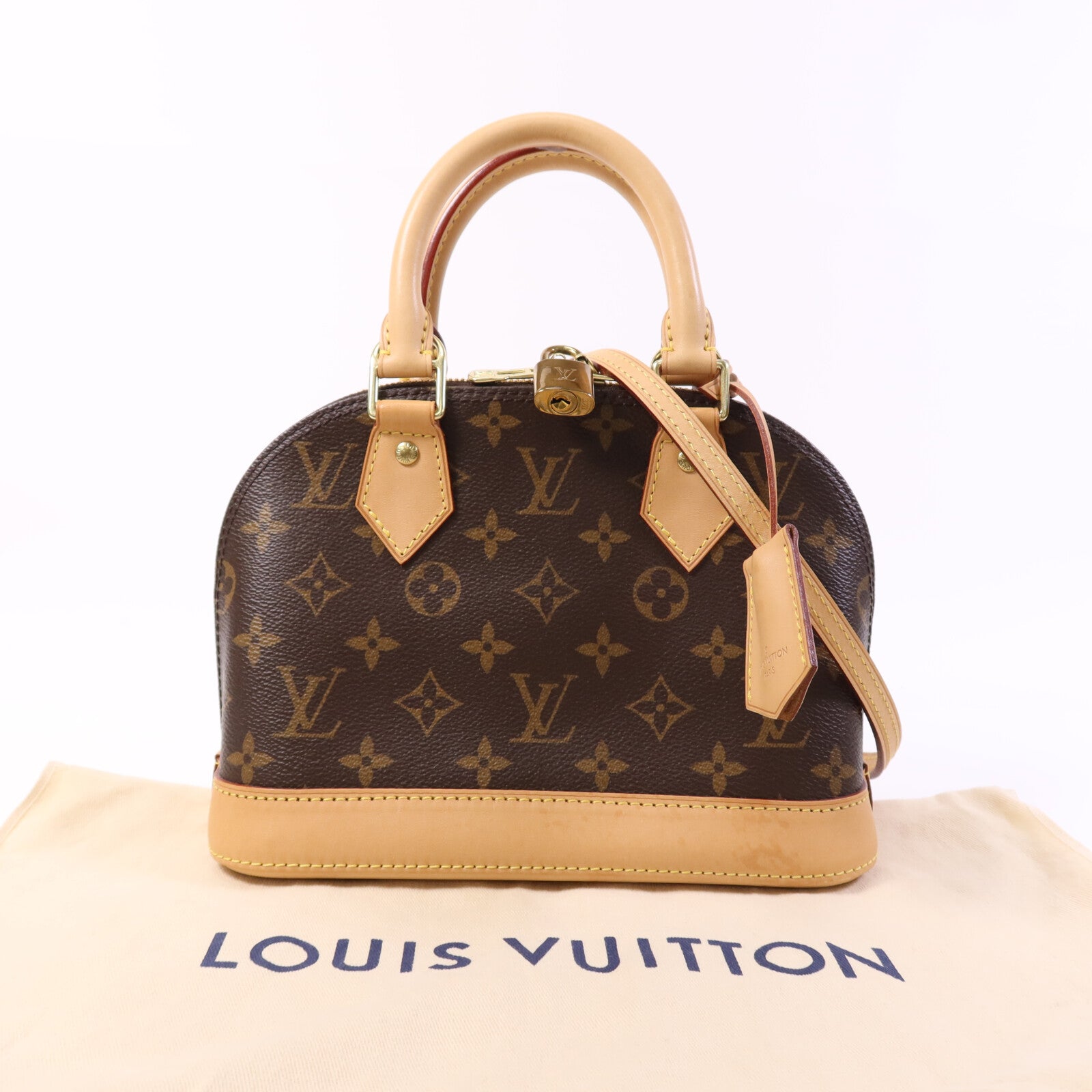 LOUIS VUITTON Monogram Alma BB金扣手挽肩背兩用袋