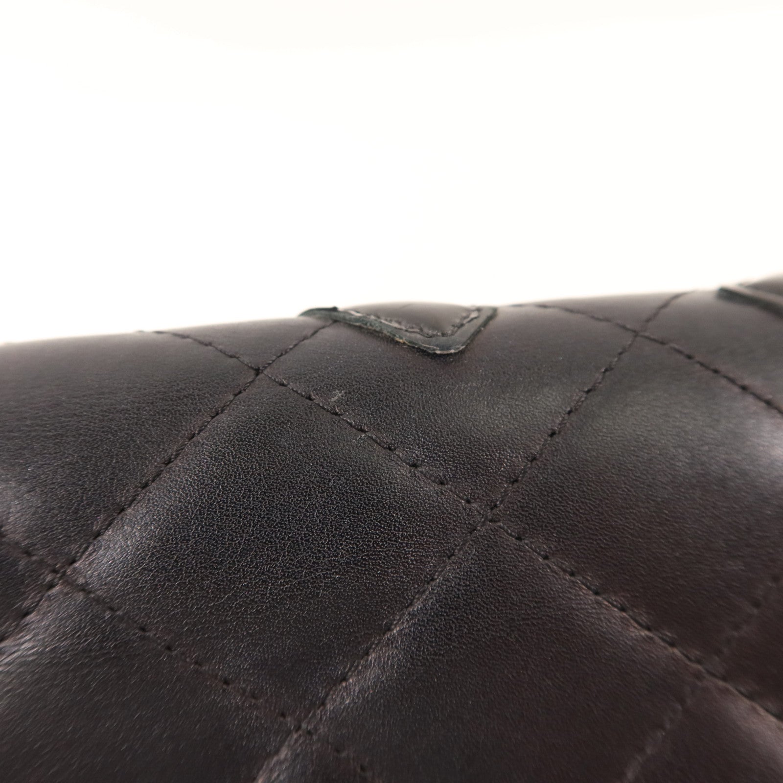 CHANEL 牛皮皮革Combon Long Wallet銀扣長錢包