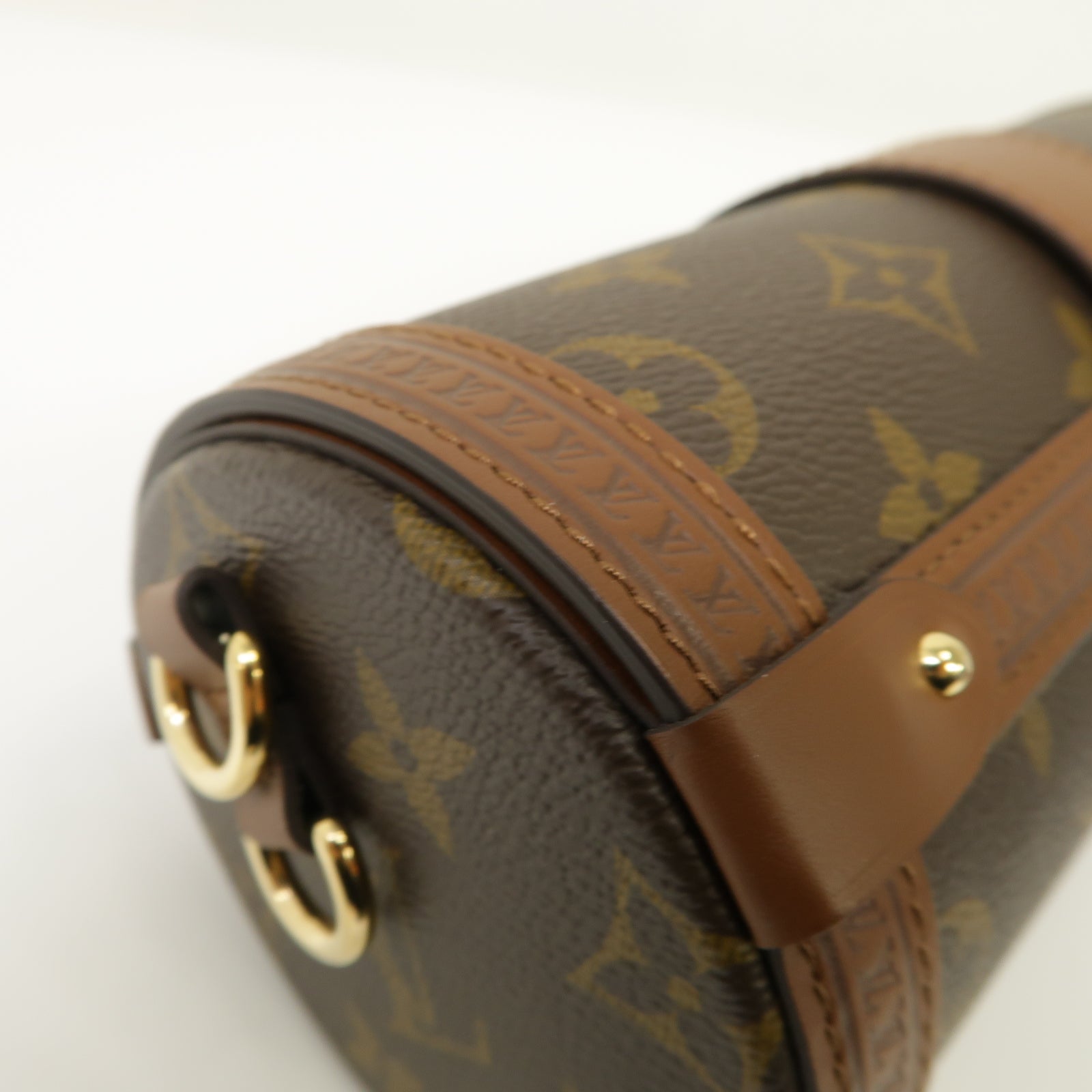 LOUIS VUITTON Monogram Papillon Trunk金扣手挽肩背兩用袋棕色
