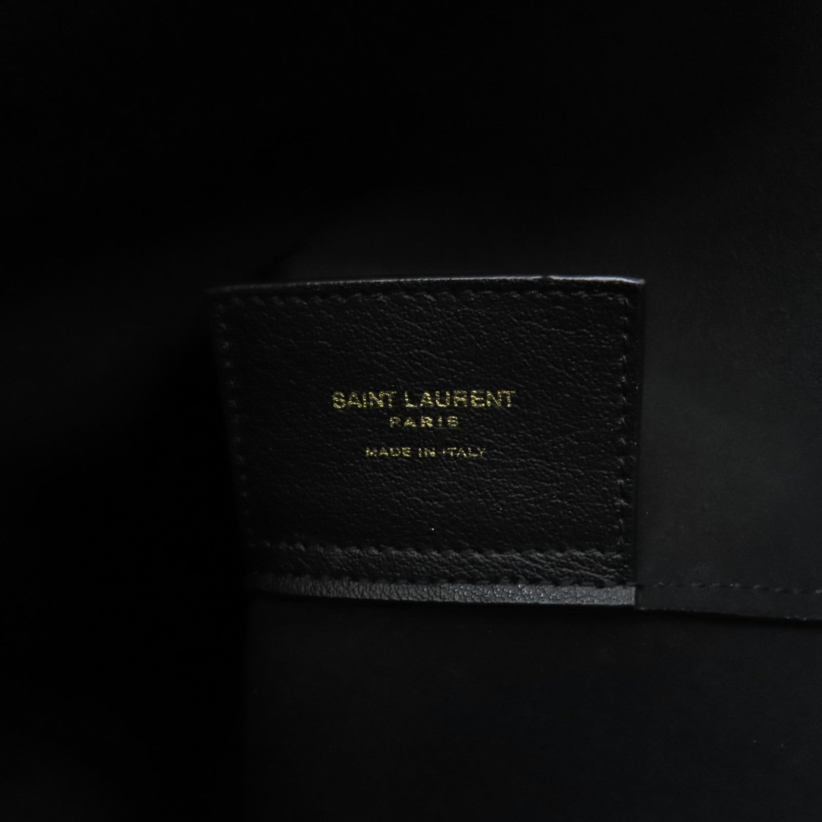 SAINT LAURENT 牛皮皮革Toy Shopping Bag金扣手挽肩背兩用袋黑色