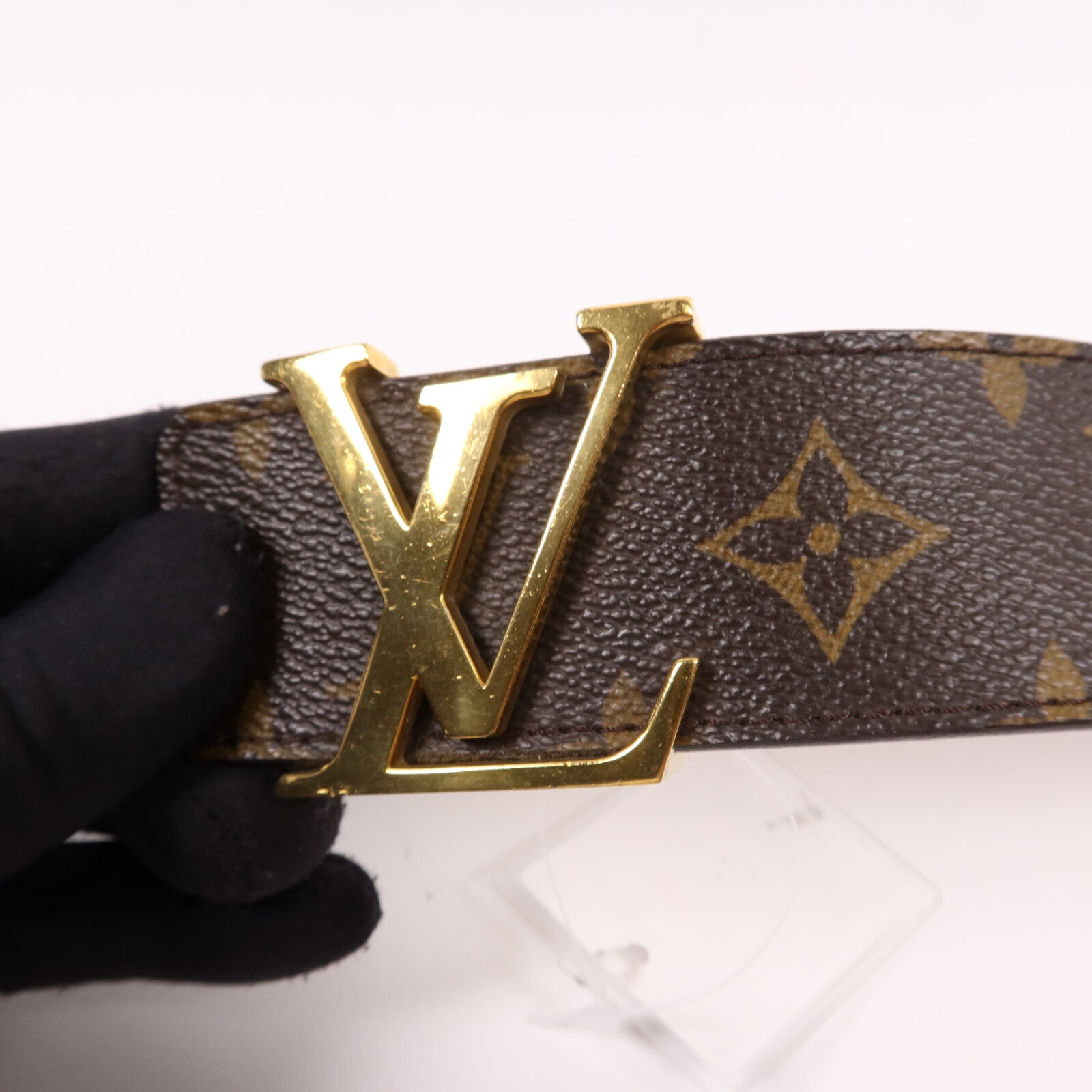 LOUIS VUITTON Monogram Belt 90cm金扣皮帶