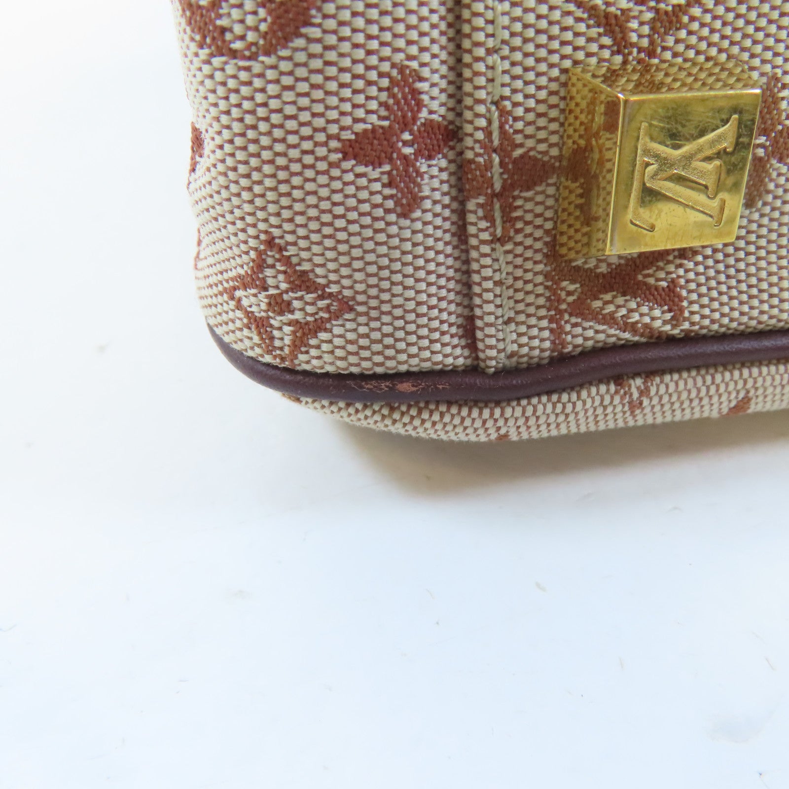LOUIS VUITTON Monogram Mini Josephine PM金扣手挽袋紅色
