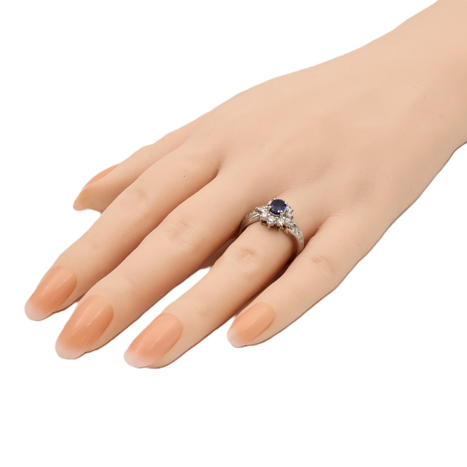 JEWELRY PT900鉑金Sapphire Diamond Ring藍寶石/鑽石戒指