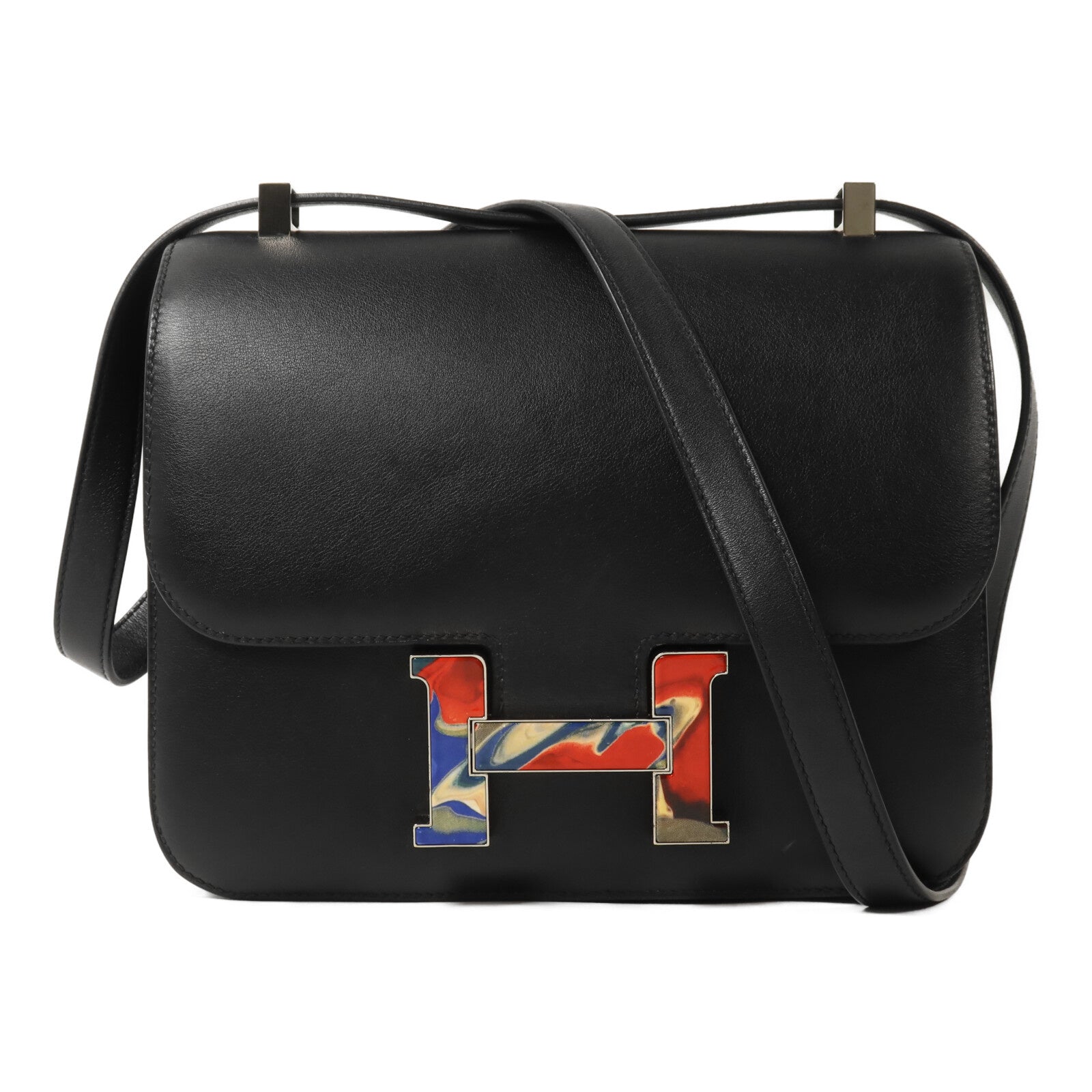 HERMES Swift皮革Constance 24肩背袋Noir