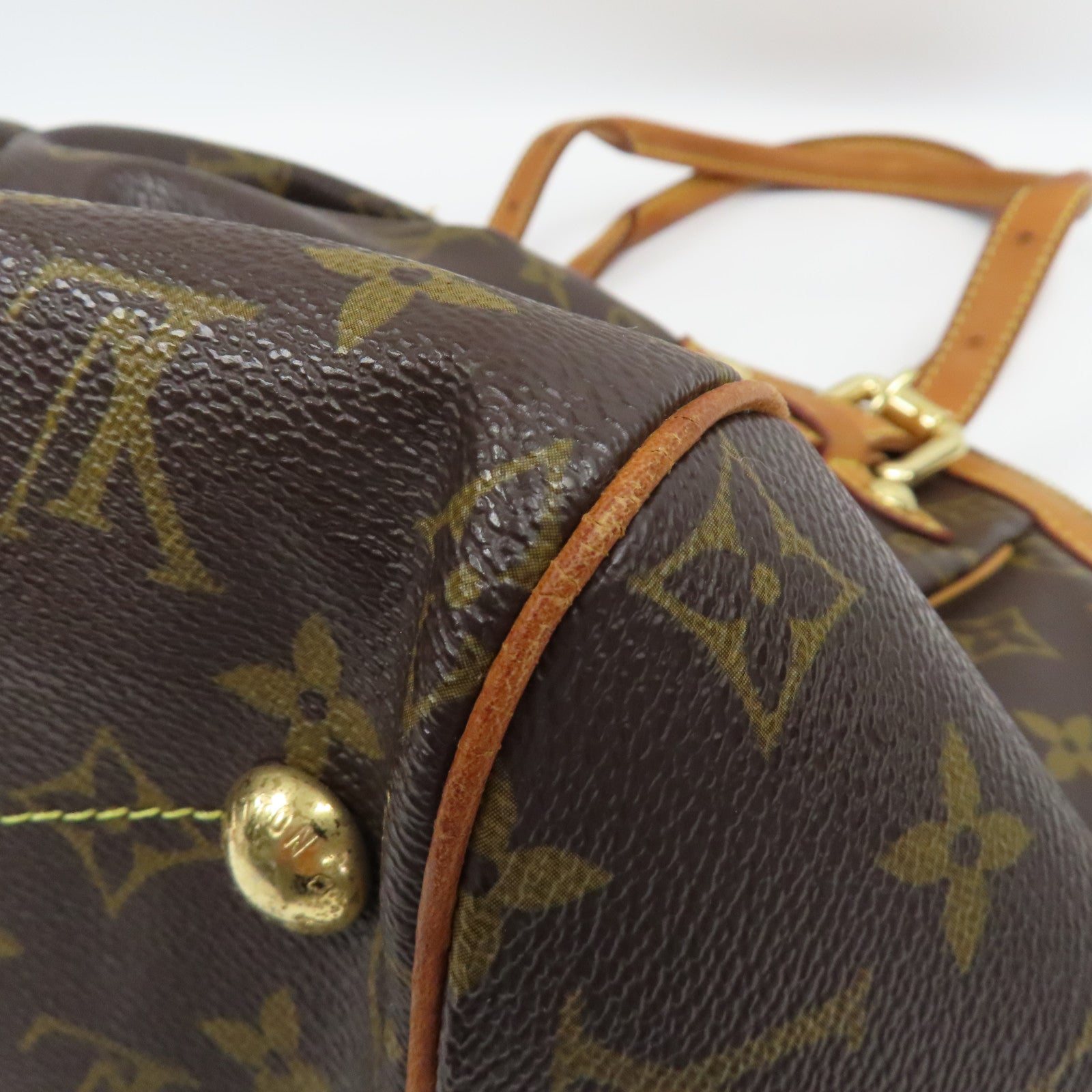 LOUIS VUITTON 【激減優惠】Monogram Tivoli GM金扣肩背袋啡色