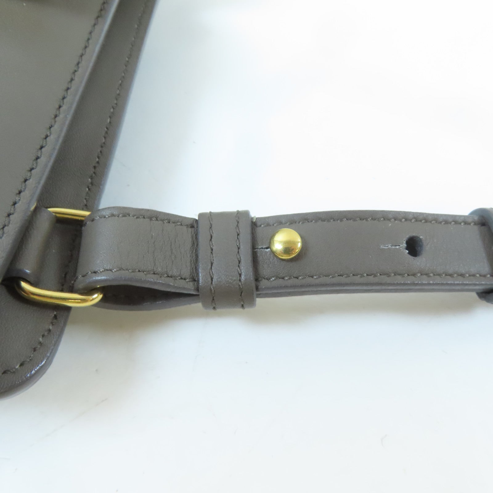 SAINT LAURENT 牛皮皮革Cabas Y 2 Way Shoulder Bag金扣手挽肩背兩用袋灰色