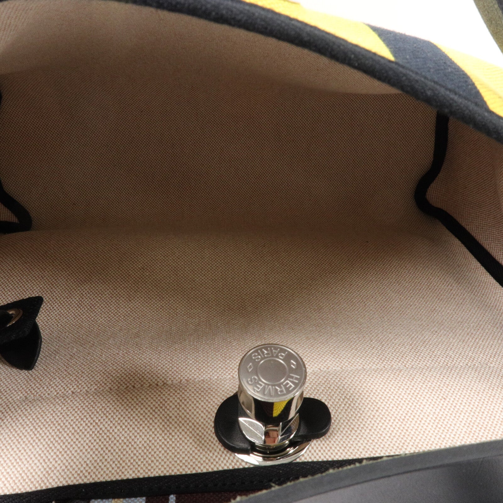 HERMES Toile H帆布Herbag PM Laquered手挽肩背兩用袋