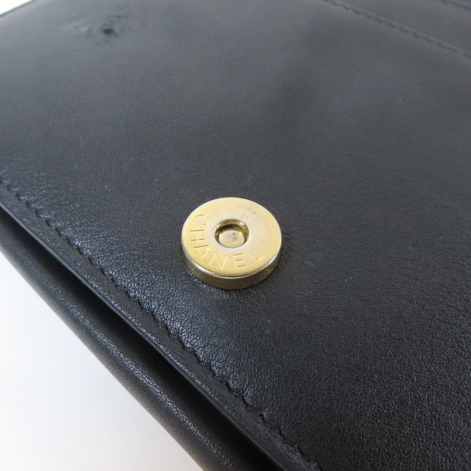 CHANEL 【激減優惠】菱格羊皮皮革Boy WOC Wallet On Chain金扣鏈帶肩背袋黑色