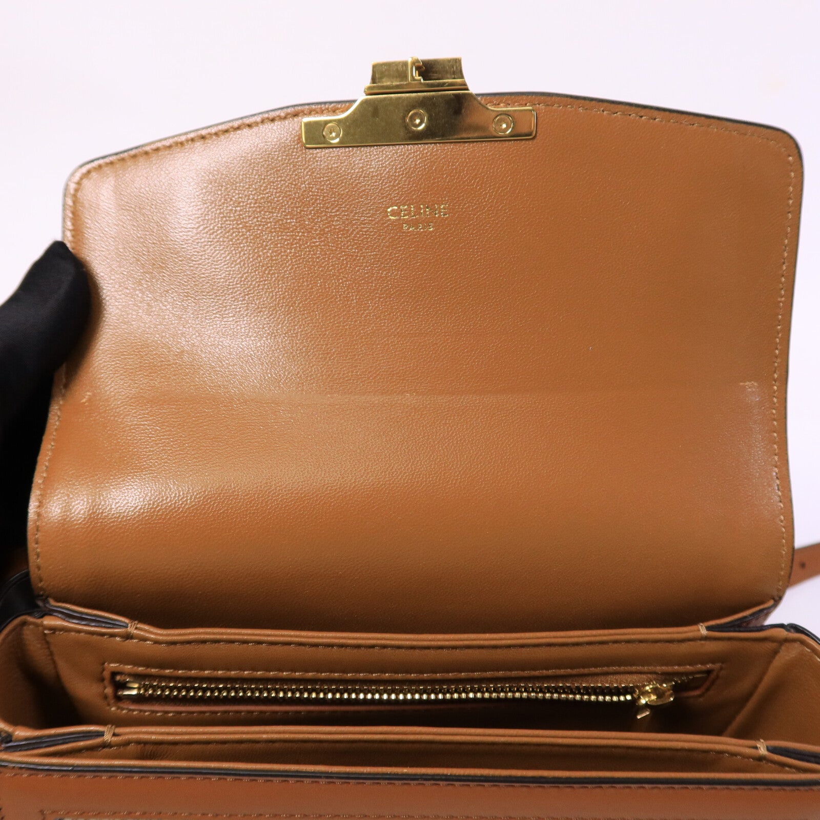 CELINE 帆布Teen Triomphe Bag肩背袋