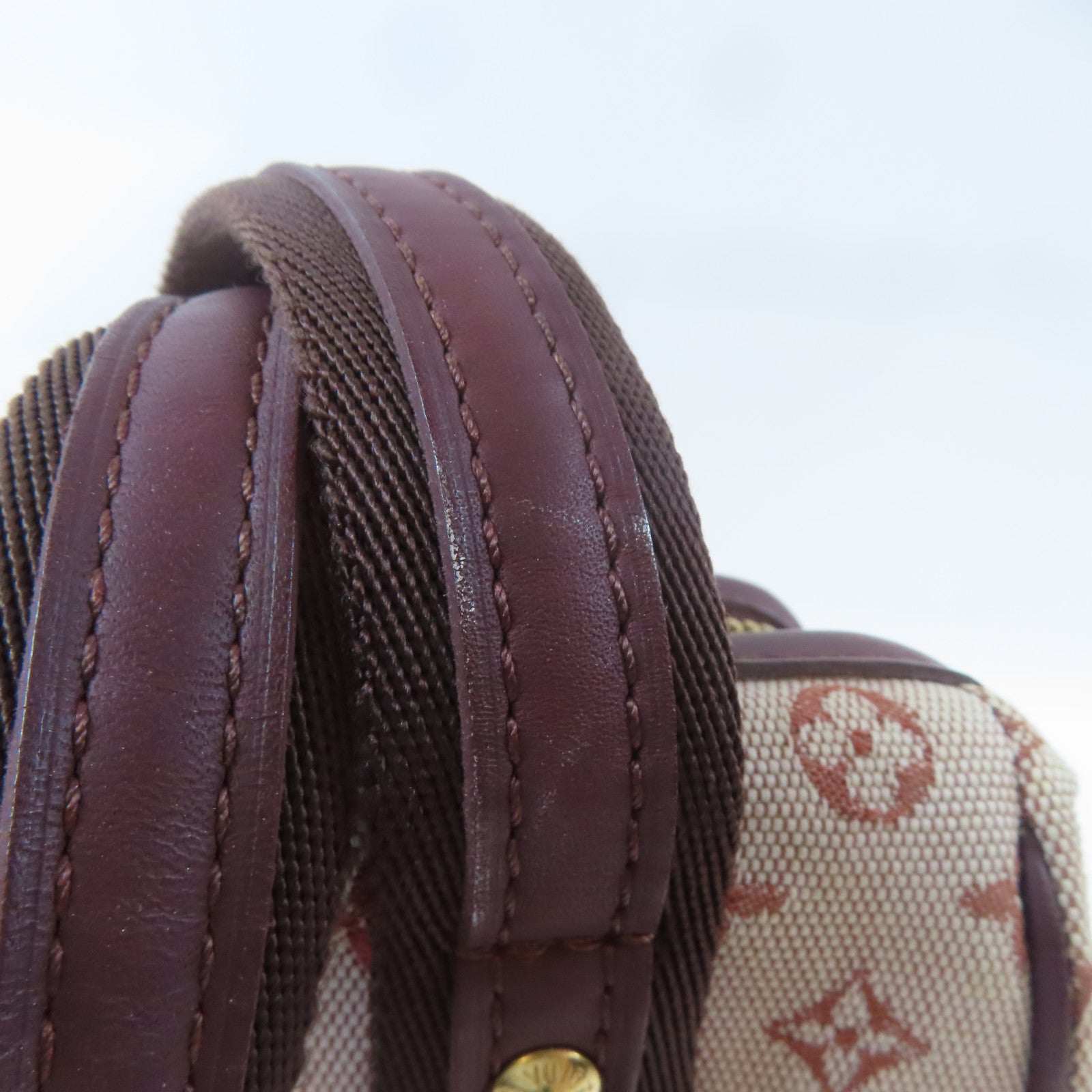 LOUIS VUITTON Monogram Mini Josephine PM金扣手挽袋紅色