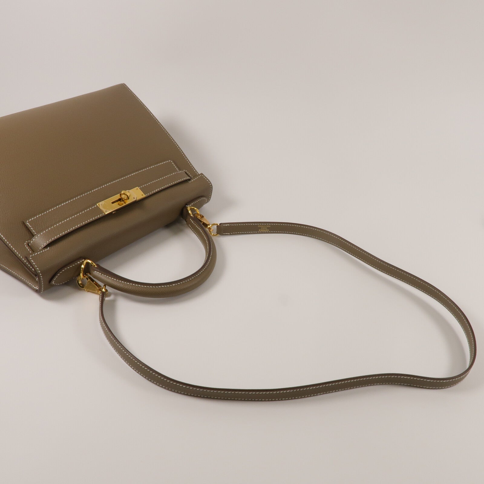 HERMES Kelly 28手挽肩背兩用袋Etoupe