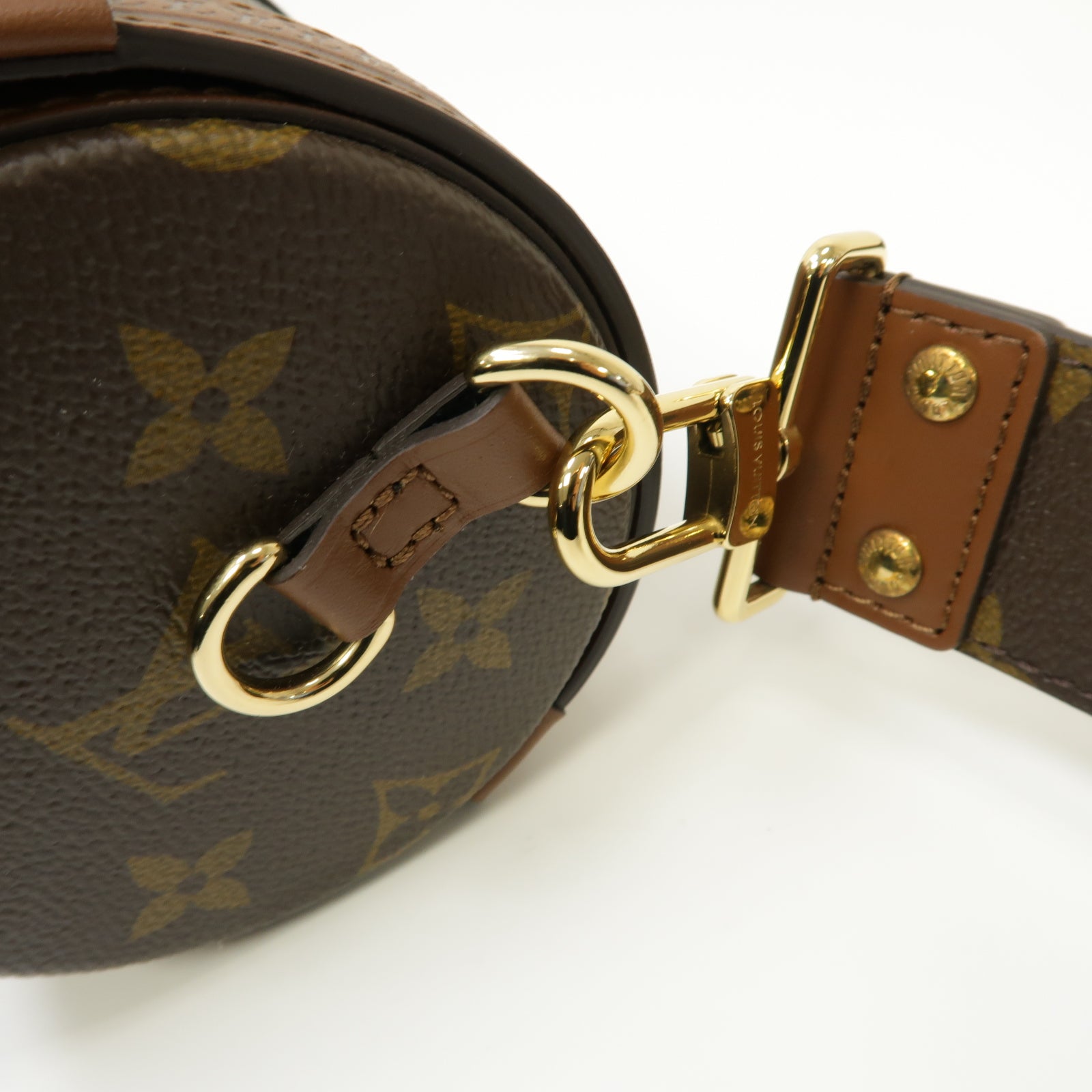 LOUIS VUITTON Monogram Papillon Trunk金扣手挽肩背兩用袋棕色