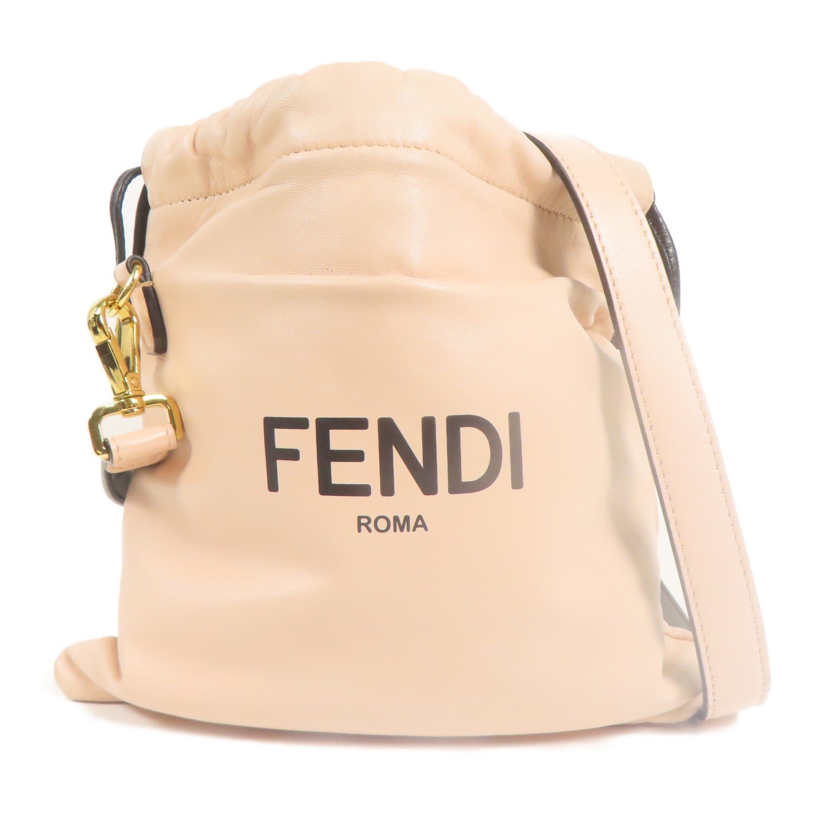 FENDI 羊皮皮革Shoulder Bag金扣肩背袋