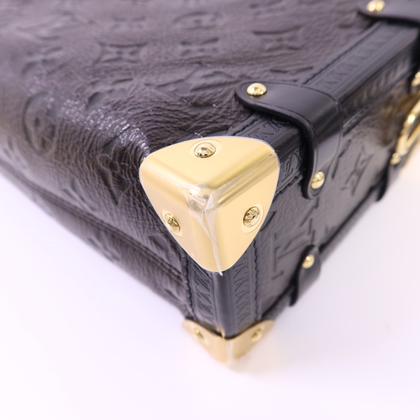 LOUIS VUITTON Monogram Saga Side Trunk MM金扣手挽肩背兩用袋