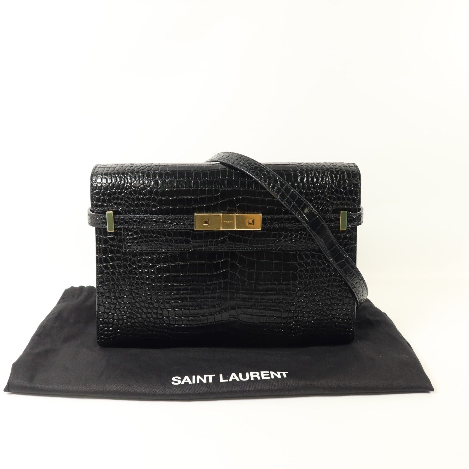 SAINT LAURENT 牛皮皮革Manhattan Bag肩背袋