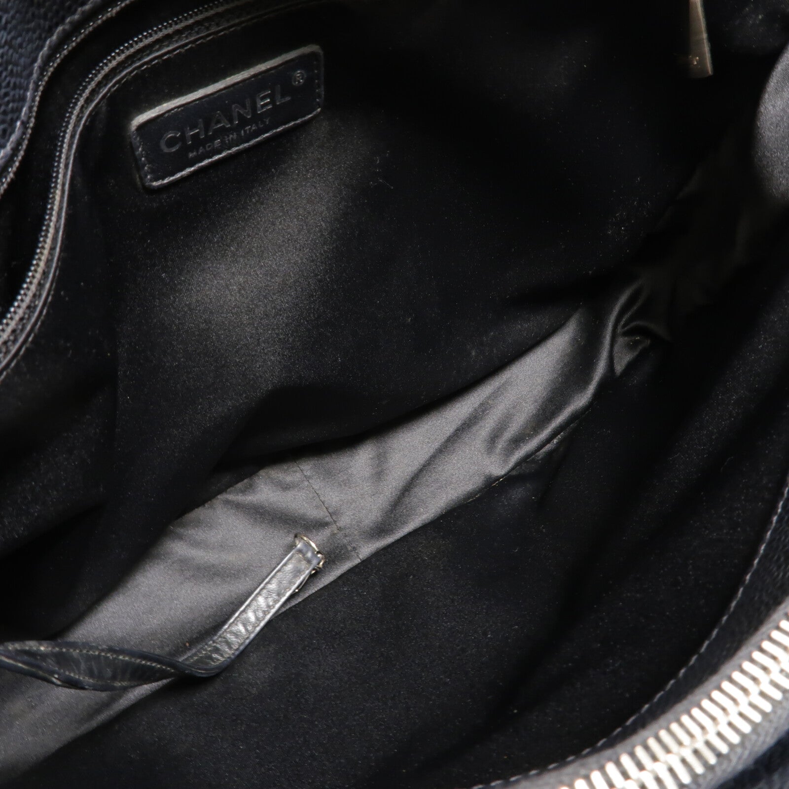 CHANEL 牛皮皮革GST Grand Shopping Tote Bag鏈帶肩背袋