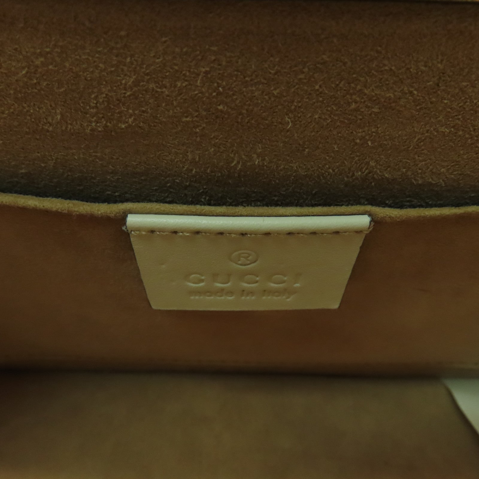 GUCCI 【清倉大減價】牛皮皮革Sylvie金扣手挽肩背兩用袋白色