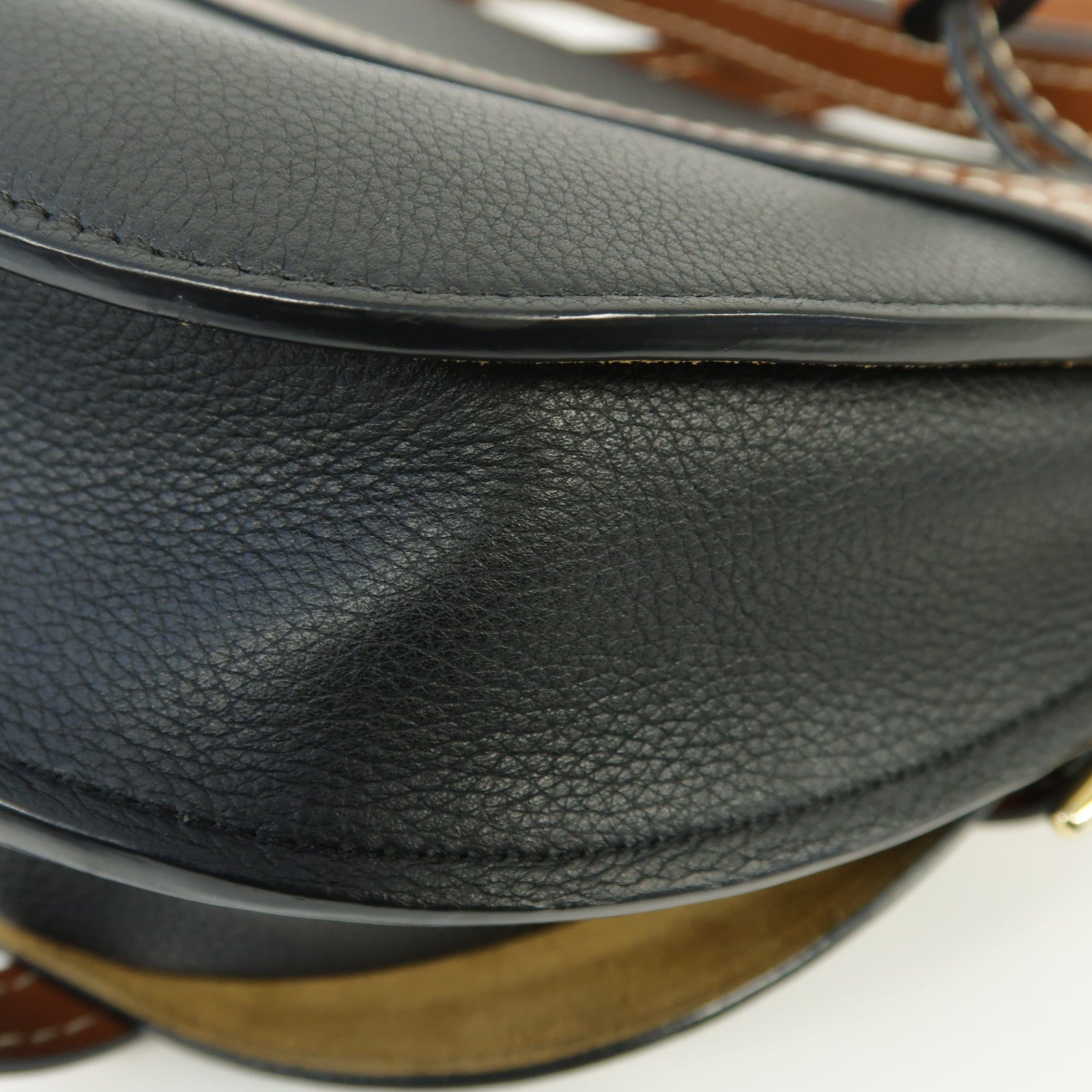 LOEWE 【激減優惠】牛皮皮革Small Gate金扣肩背袋黒色