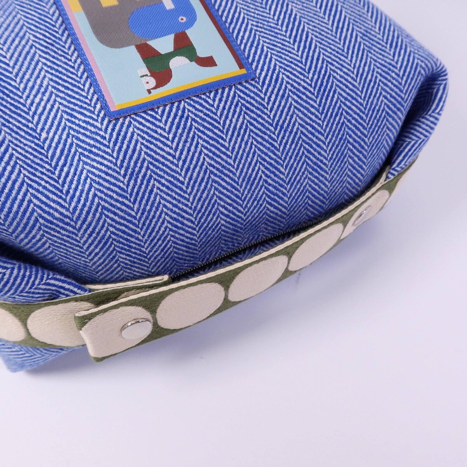 HERMES 帆布Animaux Blocks Case手挽袋