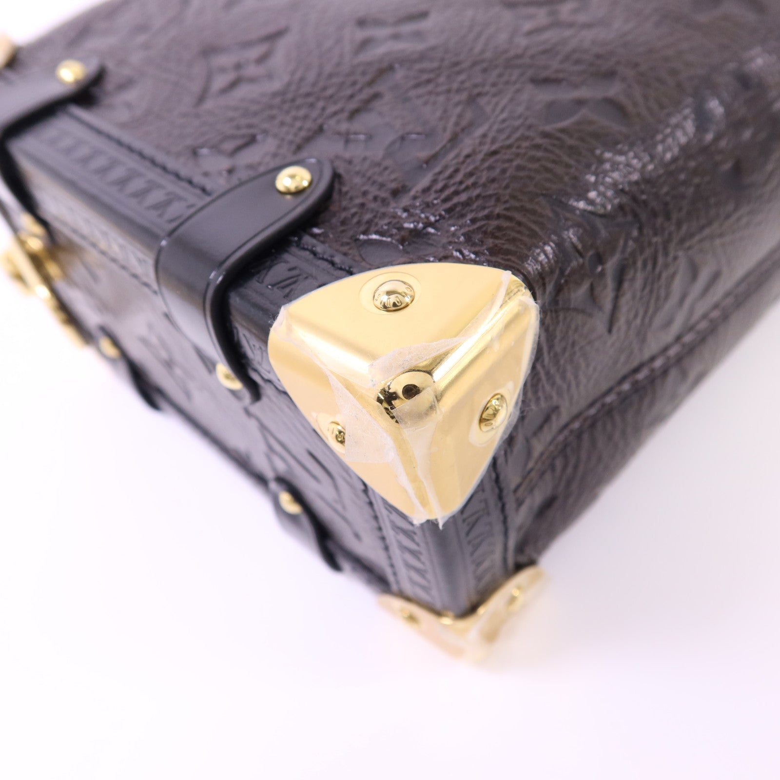 LOUIS VUITTON Monogram Saga Side Trunk MM金扣手挽肩背兩用袋