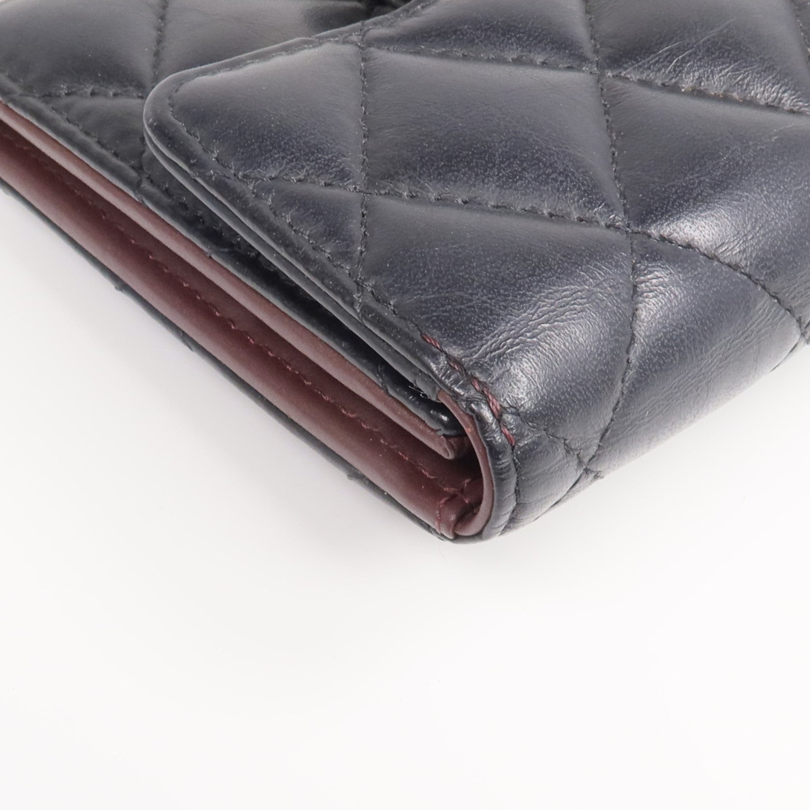 CHANEL 【激減優惠】羊皮皮革2.55 Wallet金扣錢包