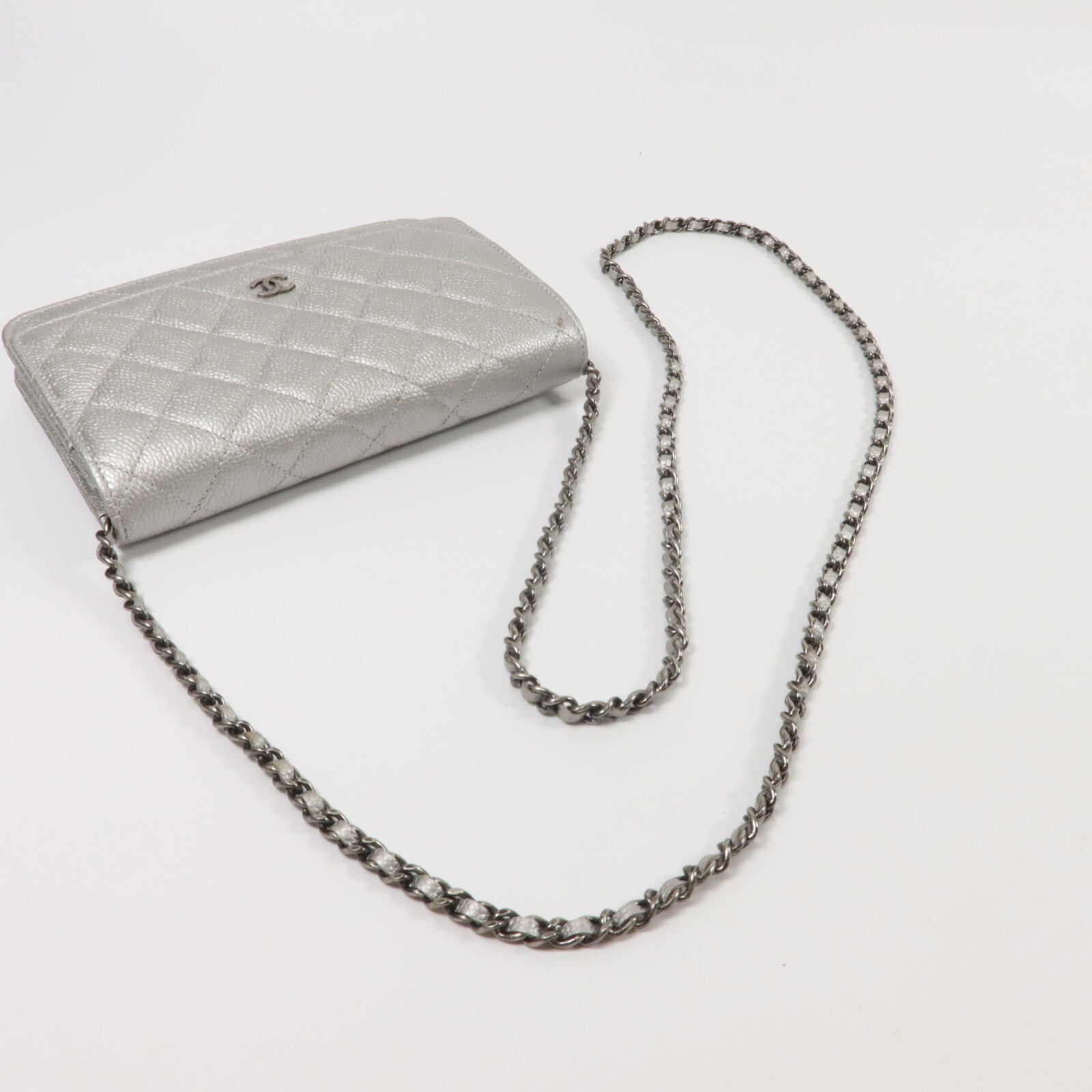 CHANEL 牛皮皮革WOC Wallet On Chain鏈帶肩背袋