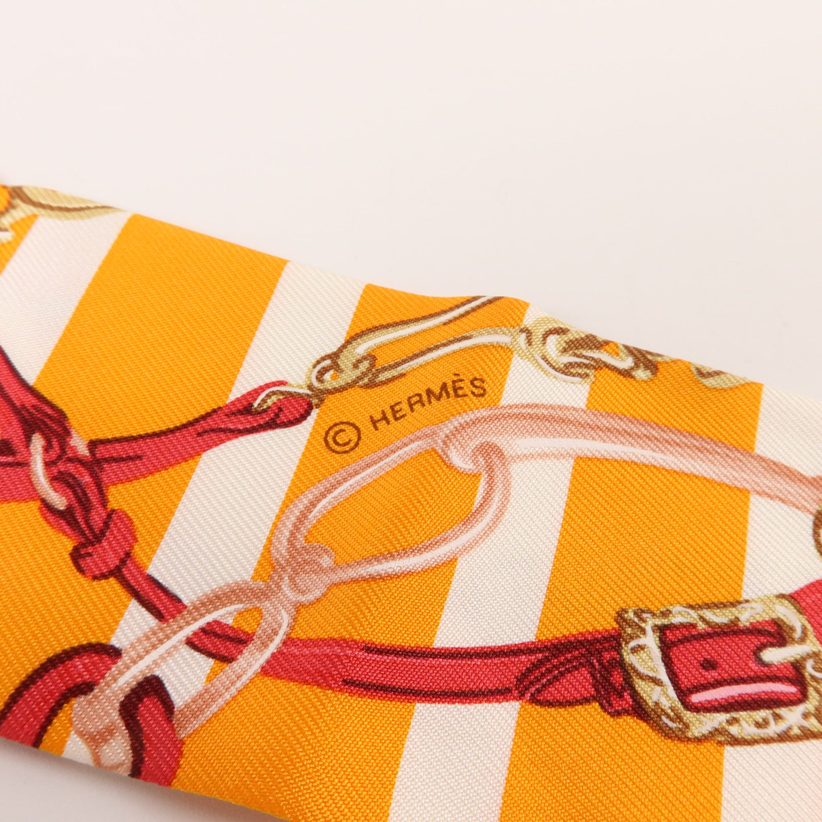 HERMES 絲質Twilly絲巾