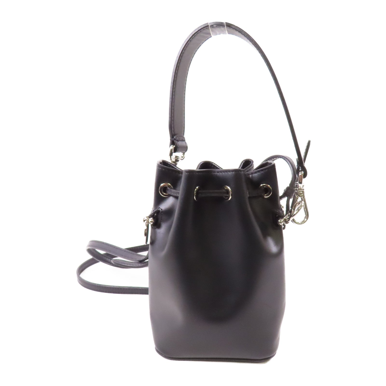 FENDI 【激減優惠】牛皮皮革Mini Mon Tresor銀扣手挽肩背兩用袋