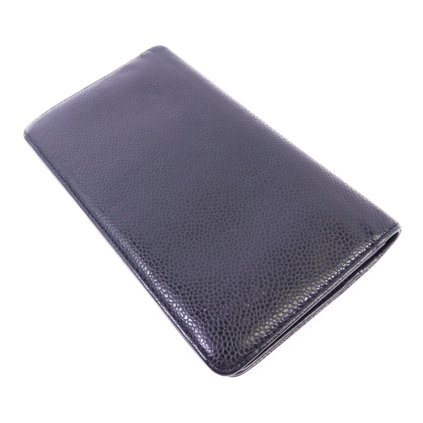 CHANEL 【激減優惠】牛皮皮革Long Bifold Wallet銀扣長錢包