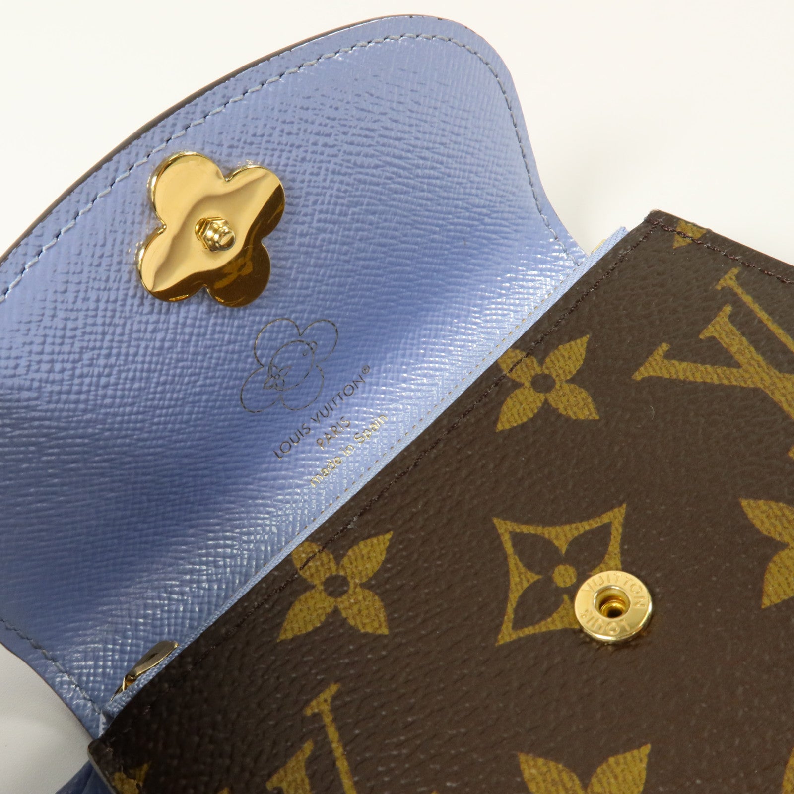 LOUIS VUITTON Monogram Rosalie金扣卡片套