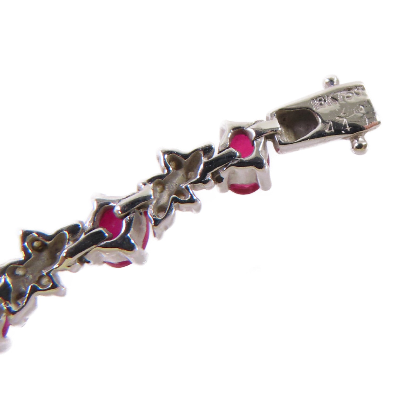 JEWELRY 18K白金/0.44ct紅寶石/0.85ct鑽石Ruby Diamond Bracelet手鏈