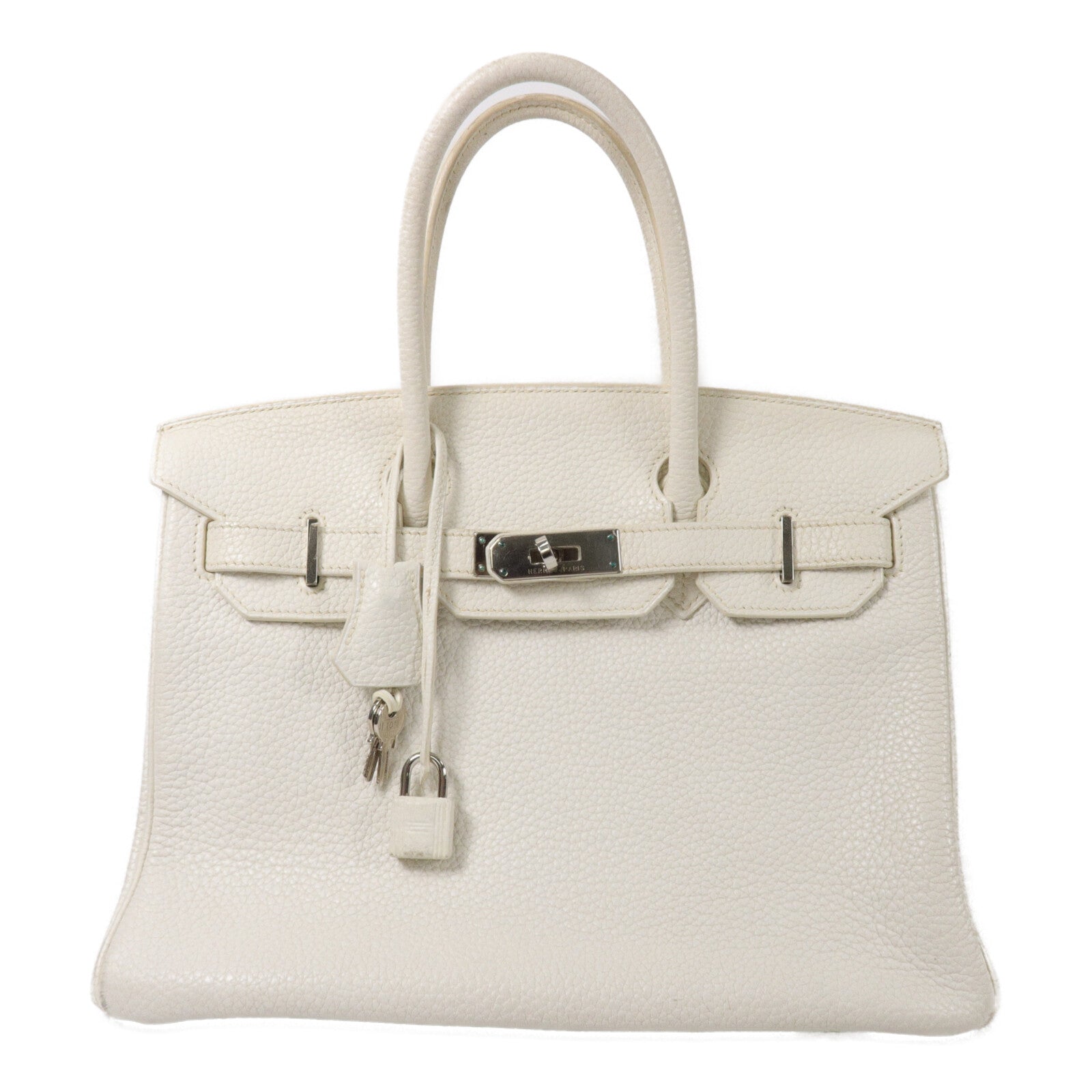 HERMES Clemence皮革Birkin 30手挽袋White