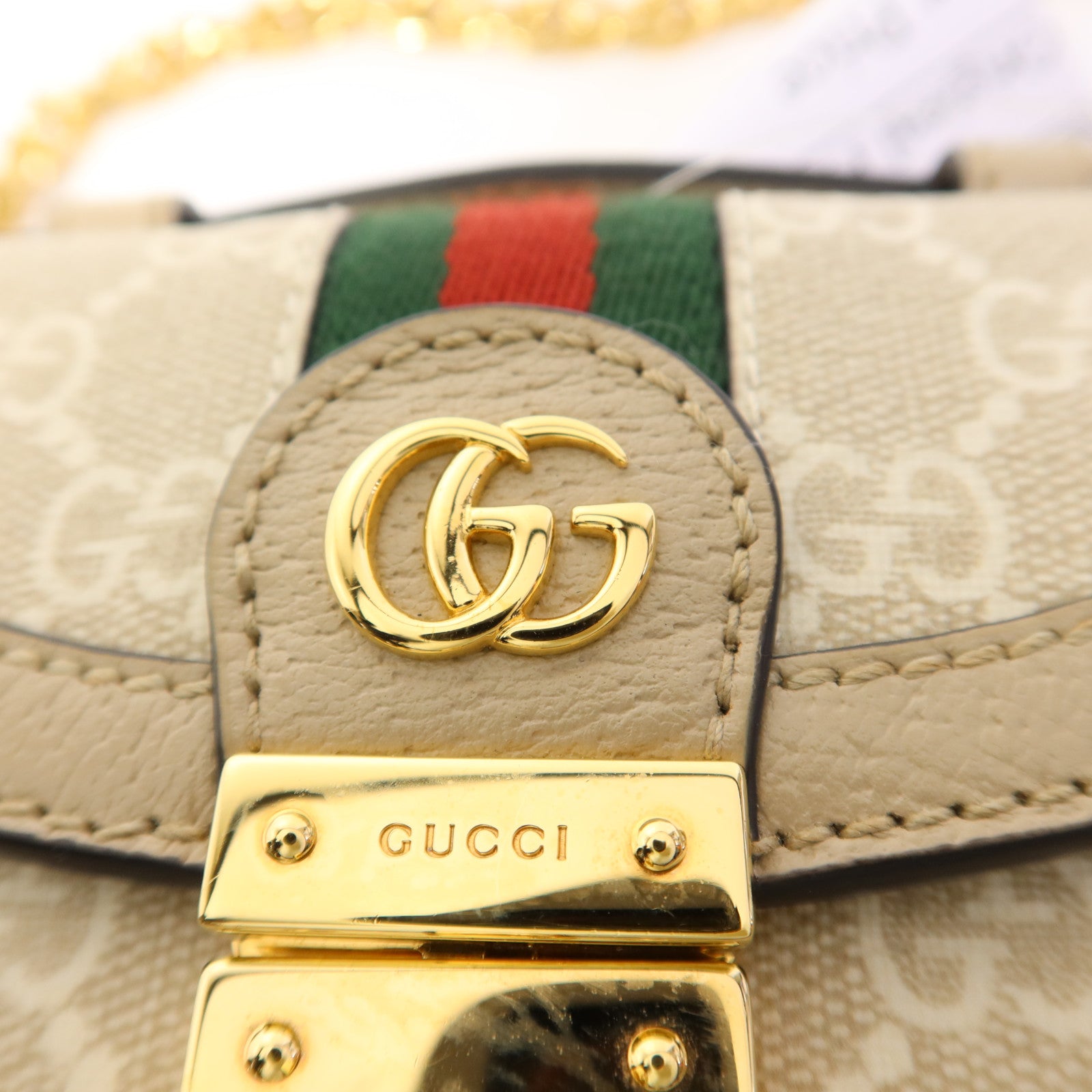 GUCCI 塗層帆布Ophidia GG Mini 2Way金扣手挽肩背兩用袋