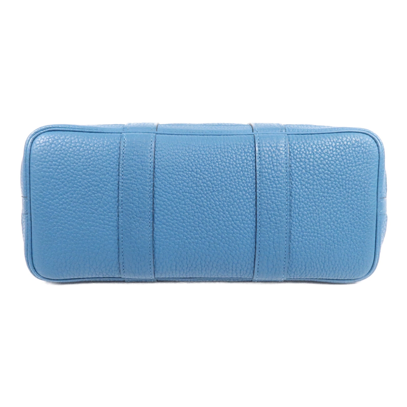 HERMES Clemence皮革Garden Party TPM手挽袋Cobalt