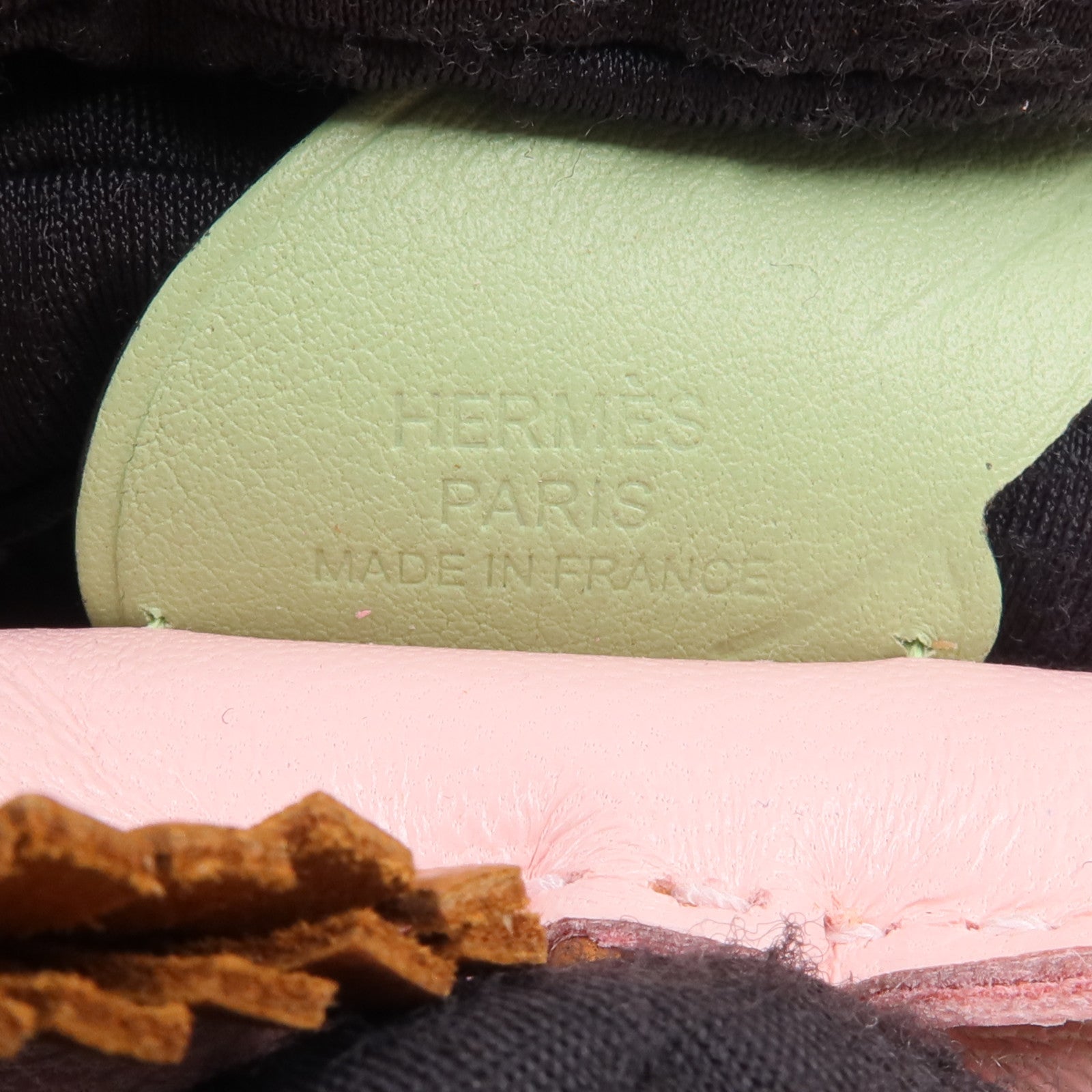 HERMES Milo/Swift皮革Rodeo Pegase PM掛飾Rose Sakura/Gold/Criquet