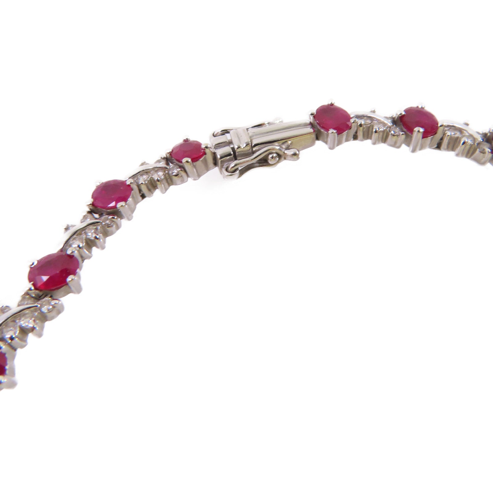 JEWELRY 18K白金/0.44ct紅寶石/0.85ct鑽石Ruby Diamond Bracelet手鏈